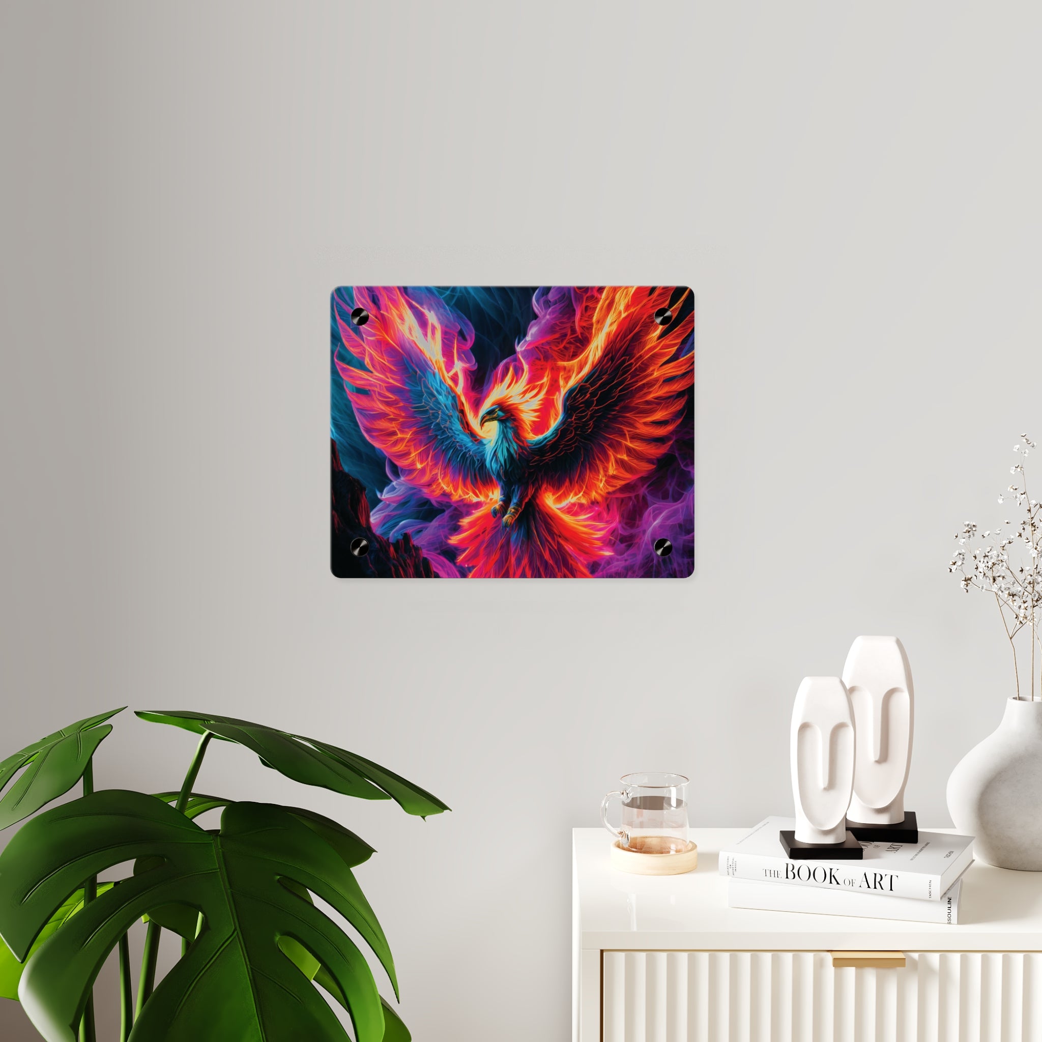 Vibrant Phoenix Acrylic Wall Art