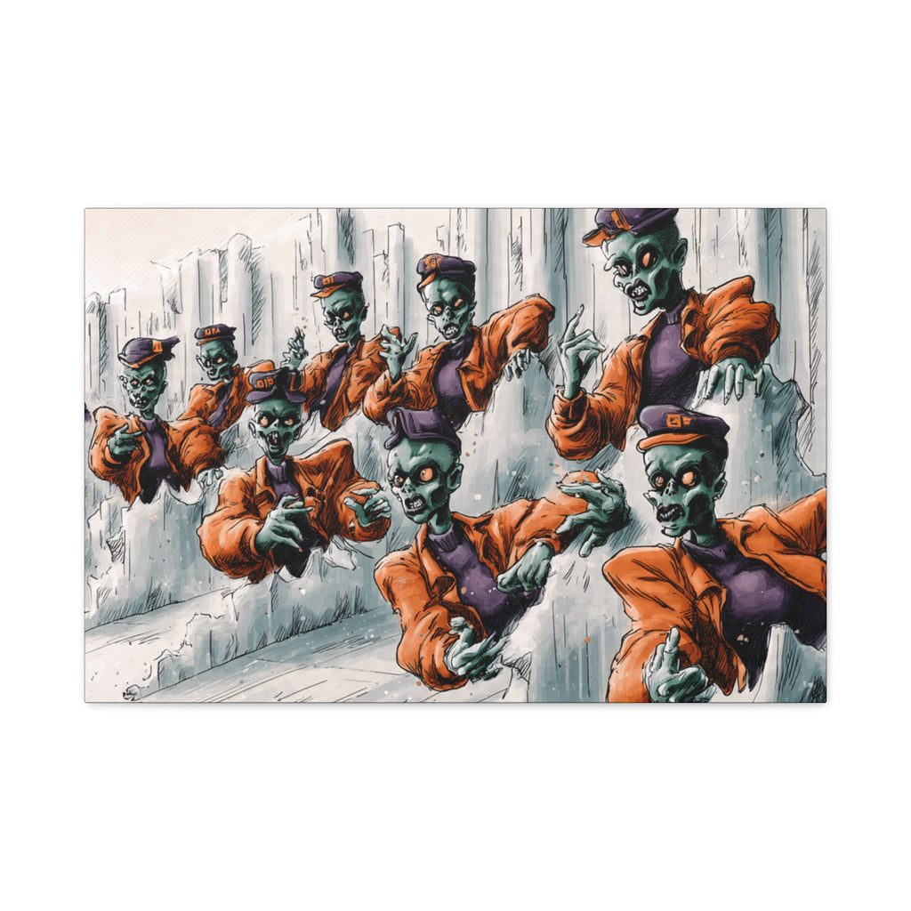 Zombie Chorus Matte Canvas Wall Art