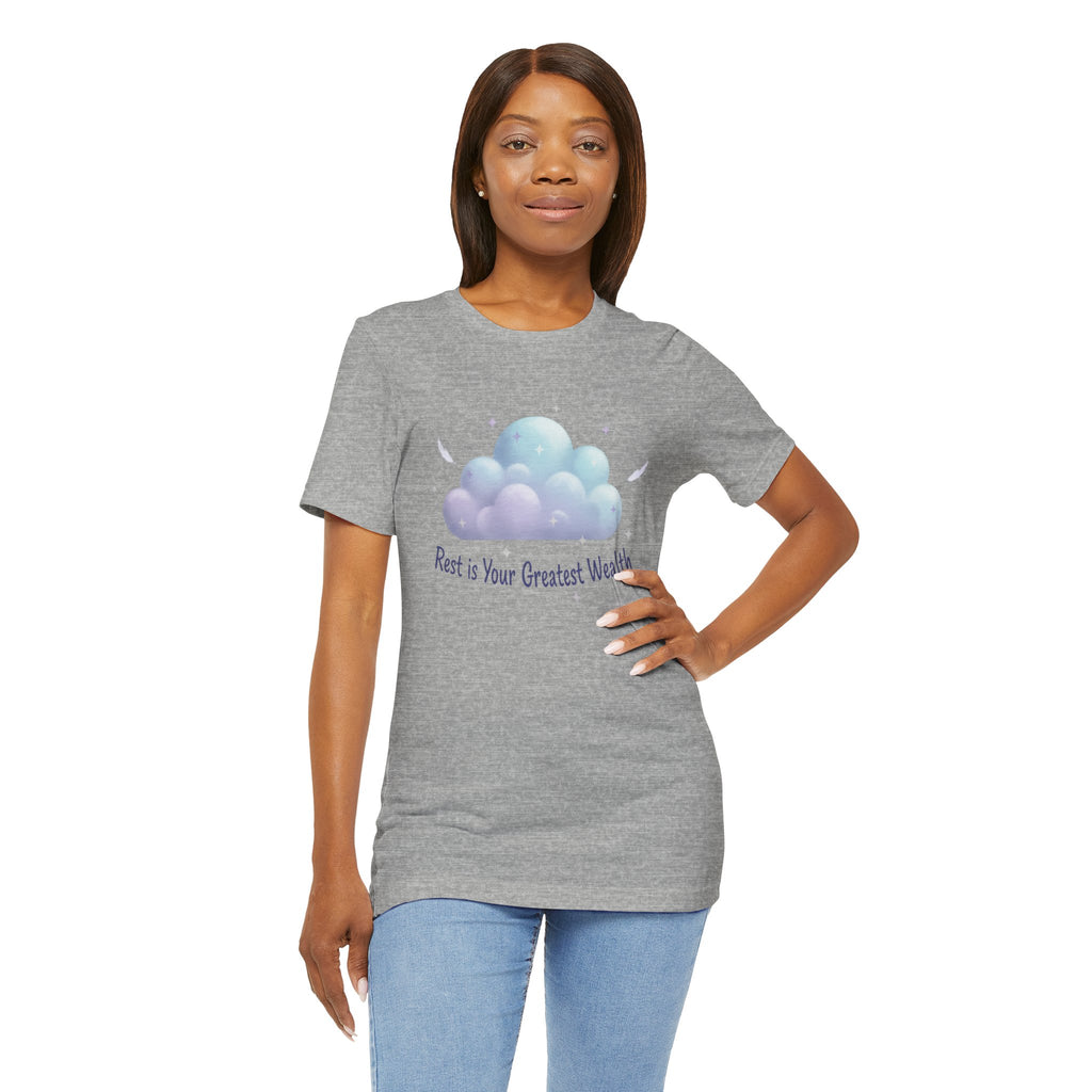 Rest Is Your Greatest Wealth Tee | Sleepmaxxing, restful self care