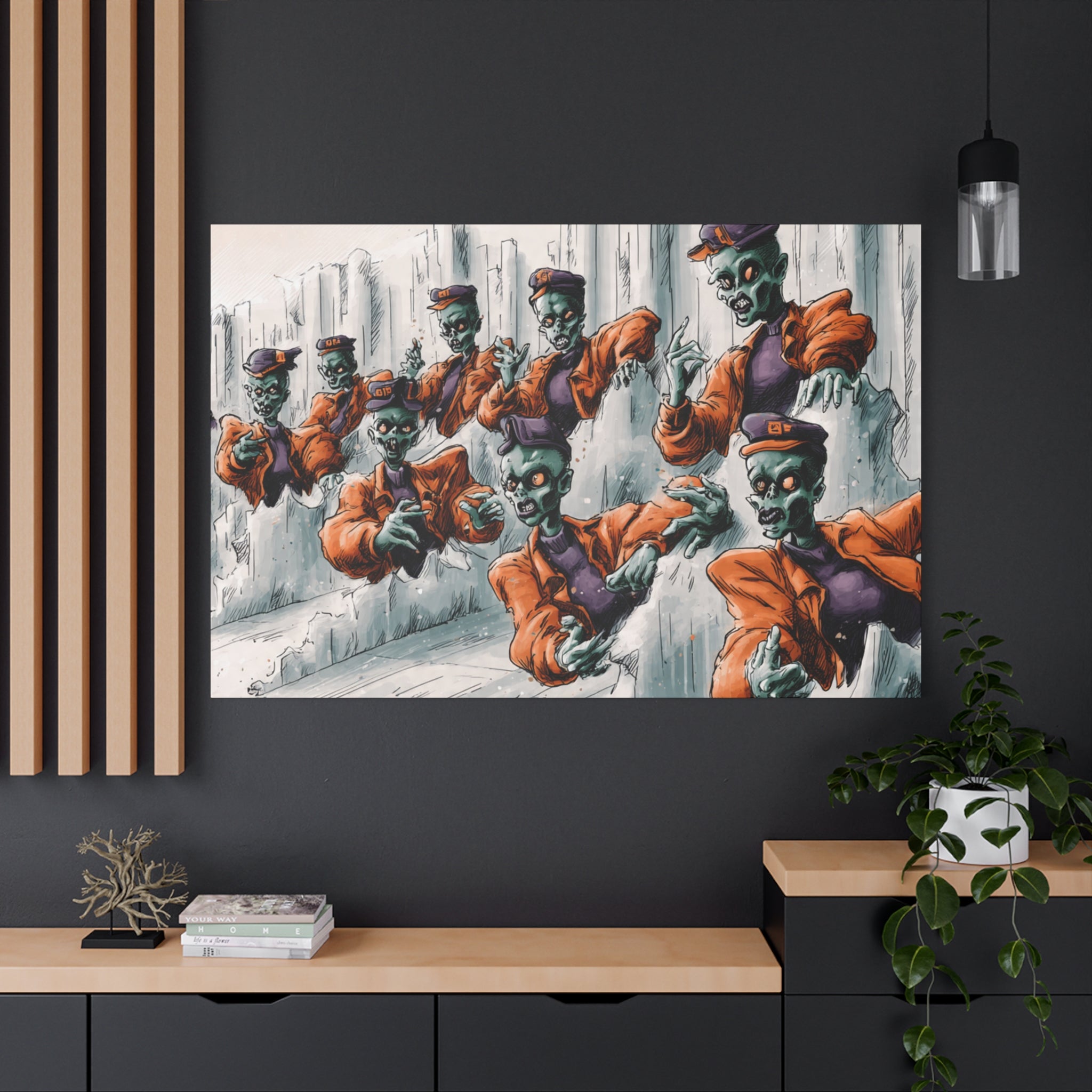 Zombie Chorus Matte Canvas Wall Art