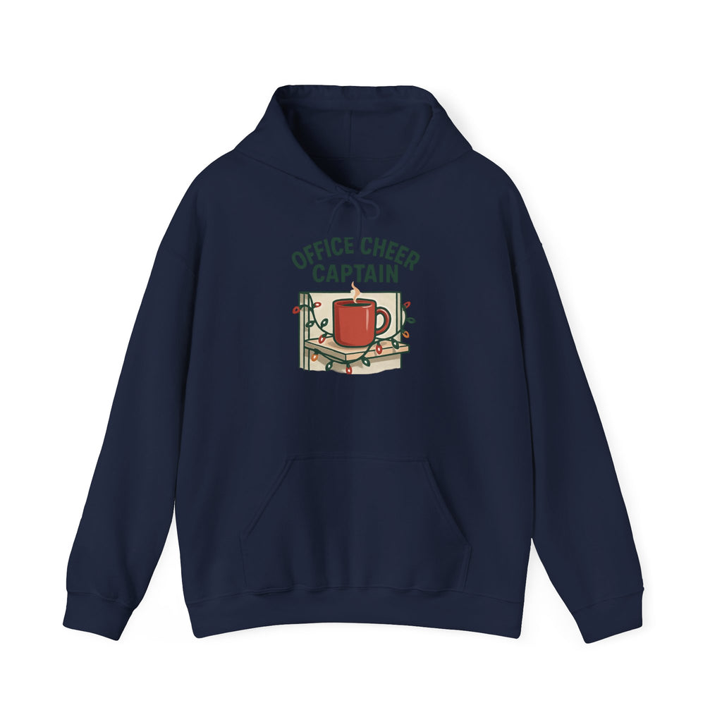 Office Cheer Captain Hoodie — Festive Holiday Mug Christmas Sweatshirt