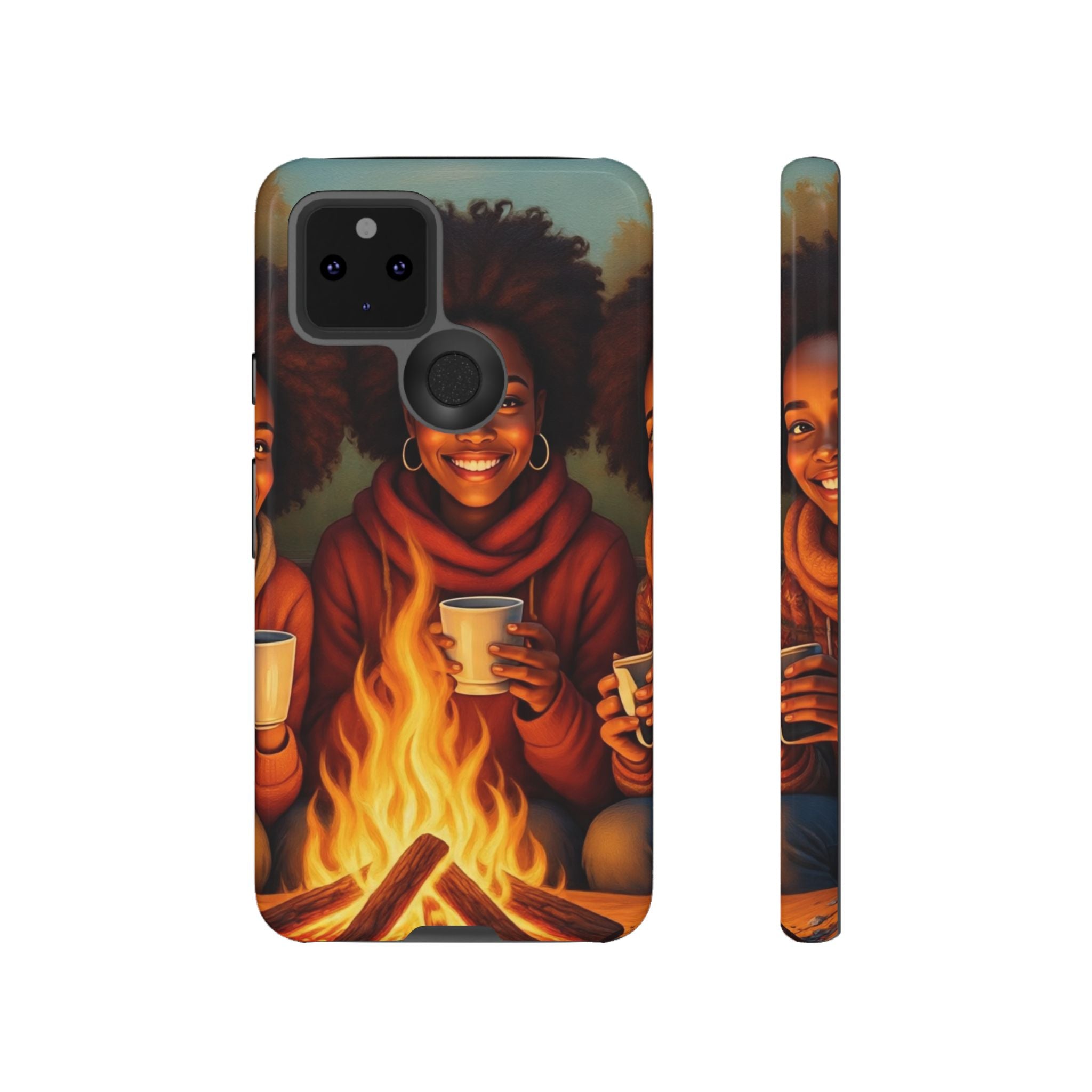 Cozy Phone Case for Campfire Lovers, Tough Cases with Inspirational Design, Perfect Gift for Friends, Birthday Present, Nature Vibe