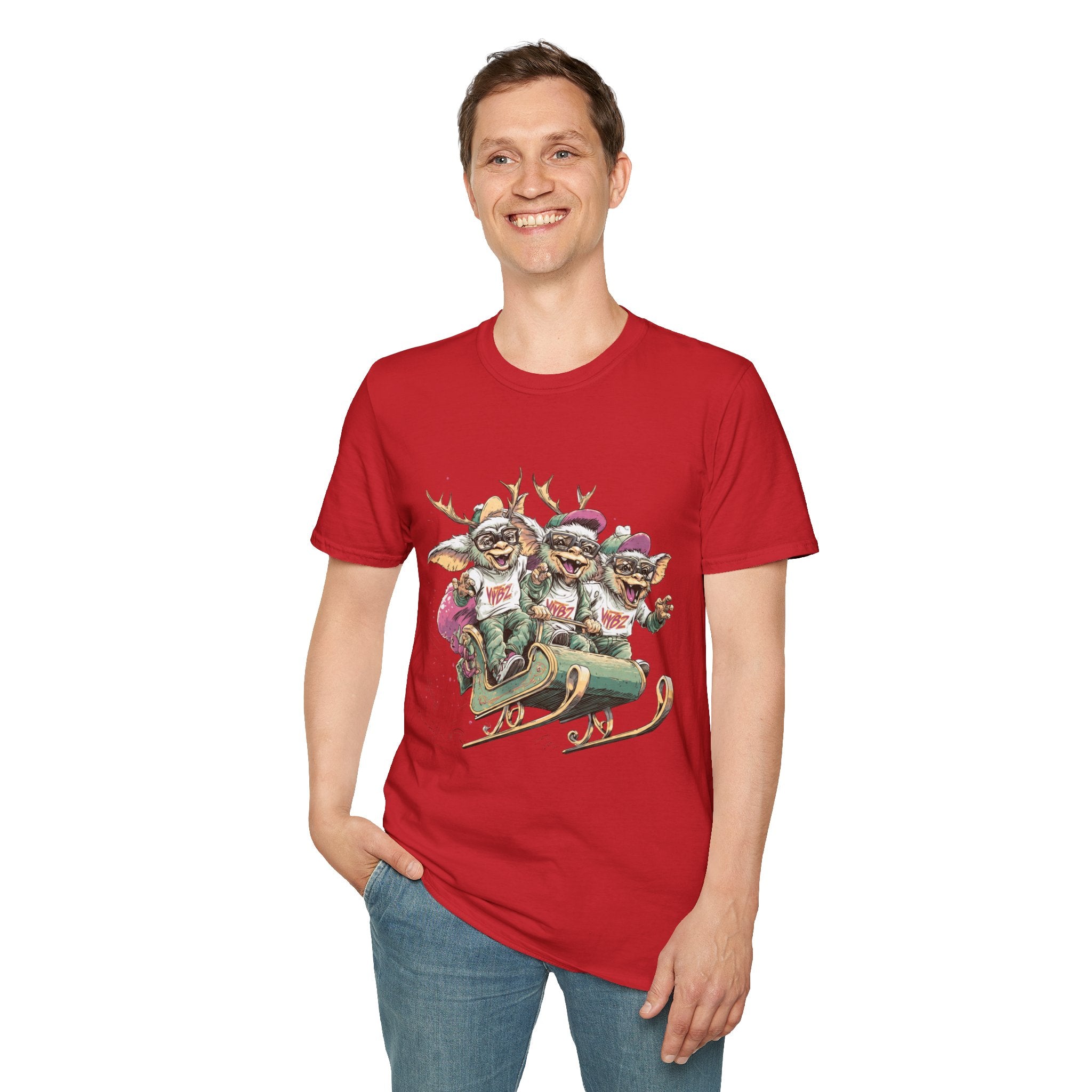 Christmas Gremlin Trio Sleigh T-Shirt