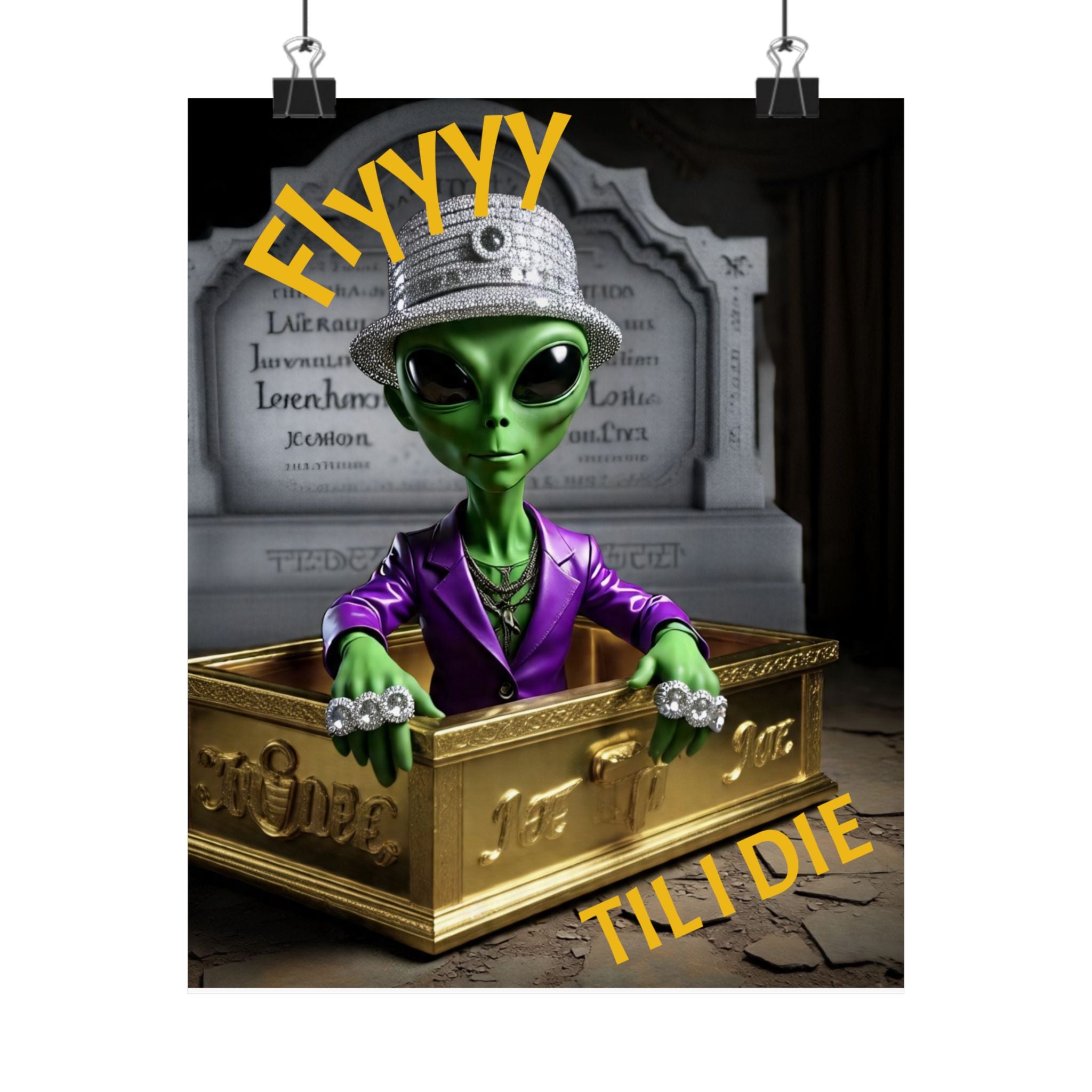 Alien-Inspired Matte Vertical Poster