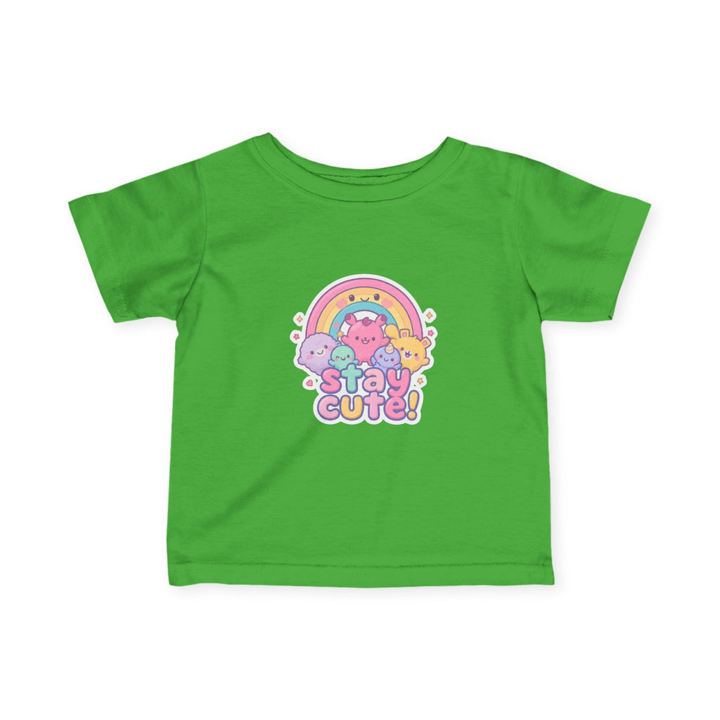 Infant Tee - "Stay Cute" Rainbow Animal Baby Shirt