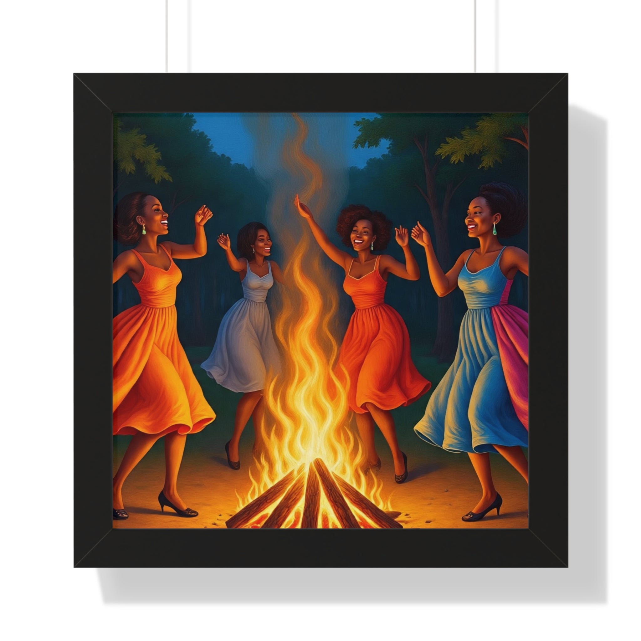 Vertical Poster - African American Women Dance Party Design