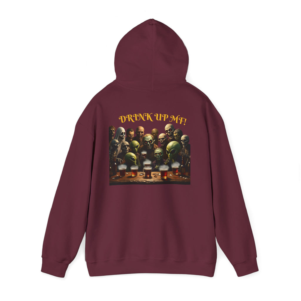 VYBZ Aliens and Monsters Unisex Hooded Sweatshirt - Funny Quote Design