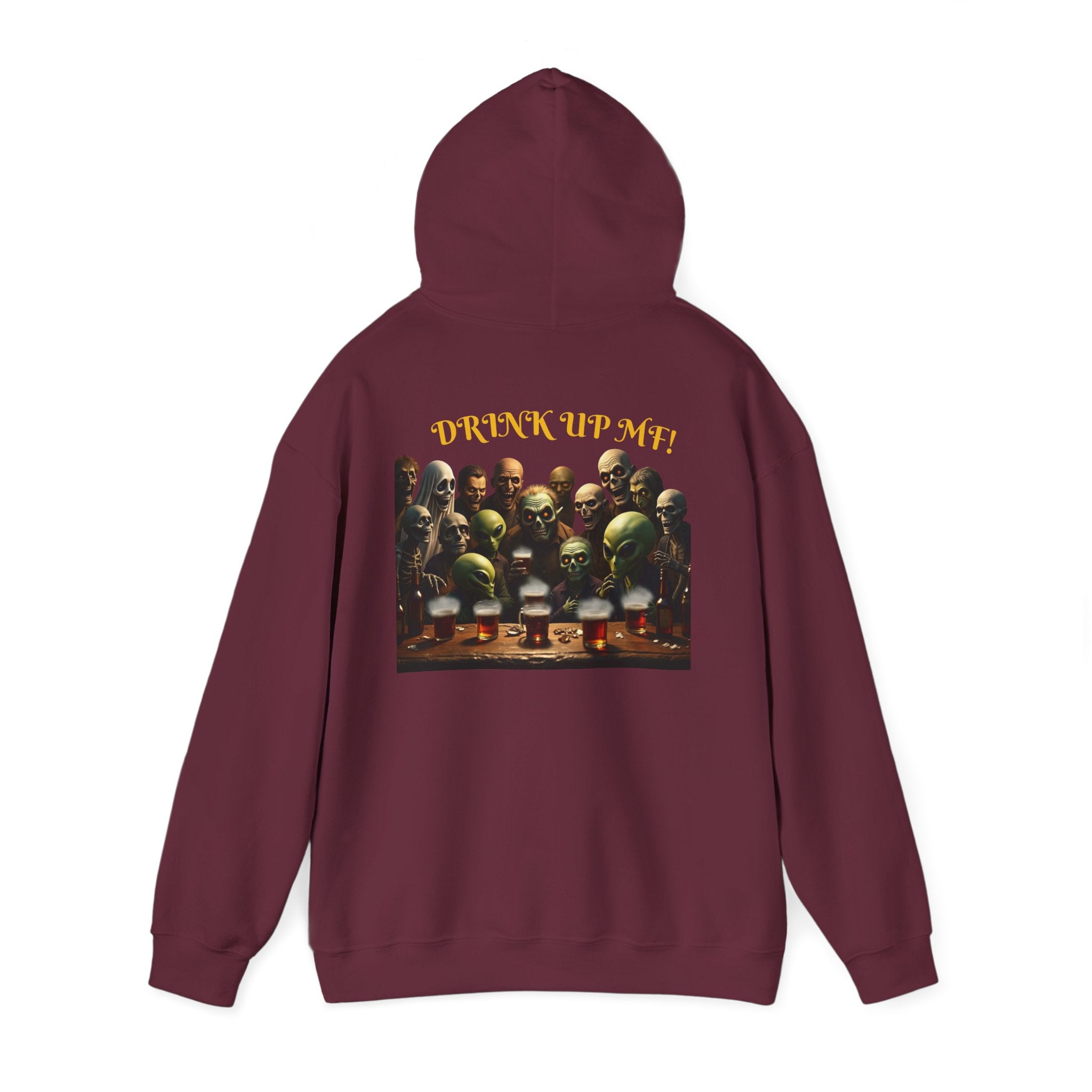 VYBZ Aliens and Monsters Unisex Hooded Sweatshirt - Funny Quote Design