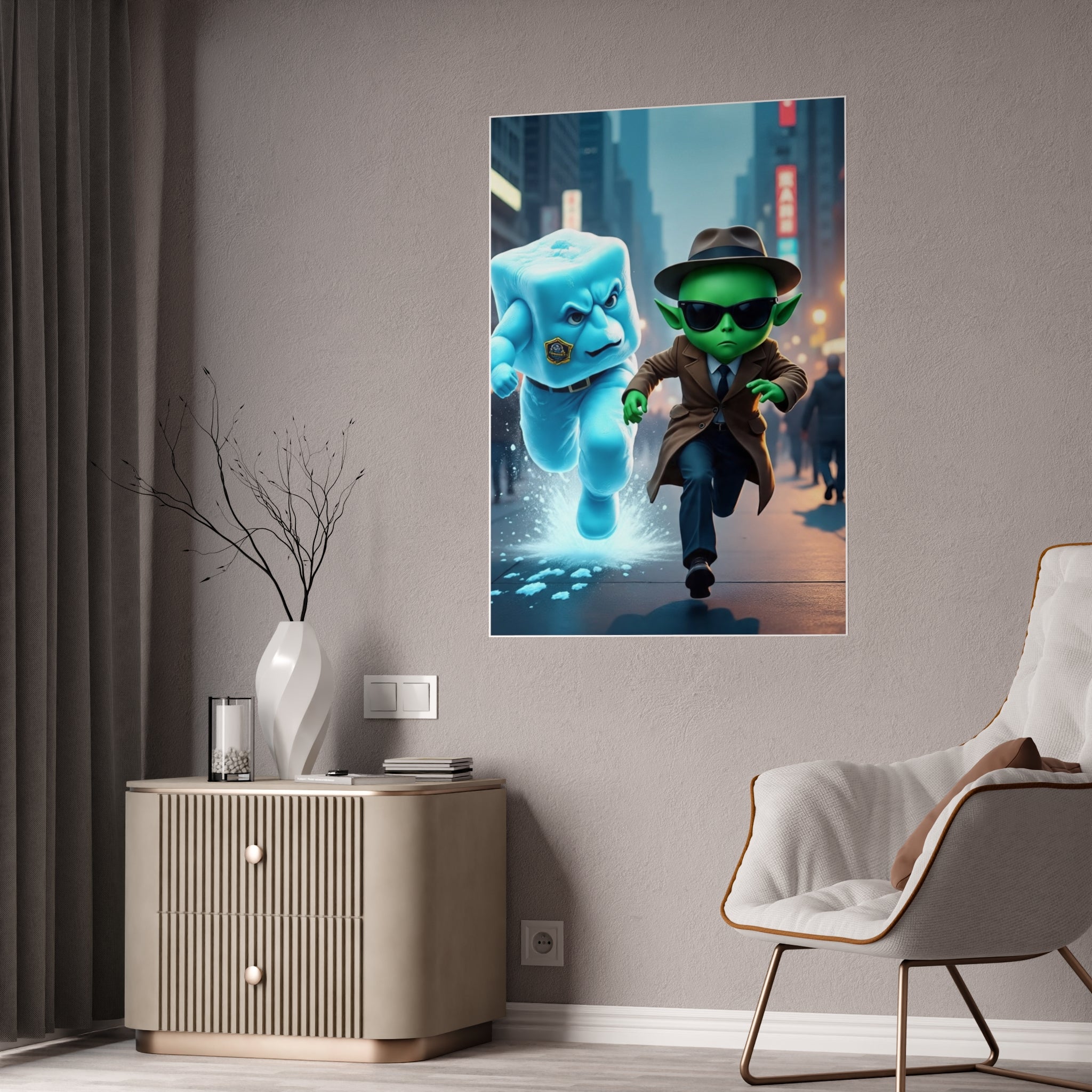Alien Ice Glossy Art Posters