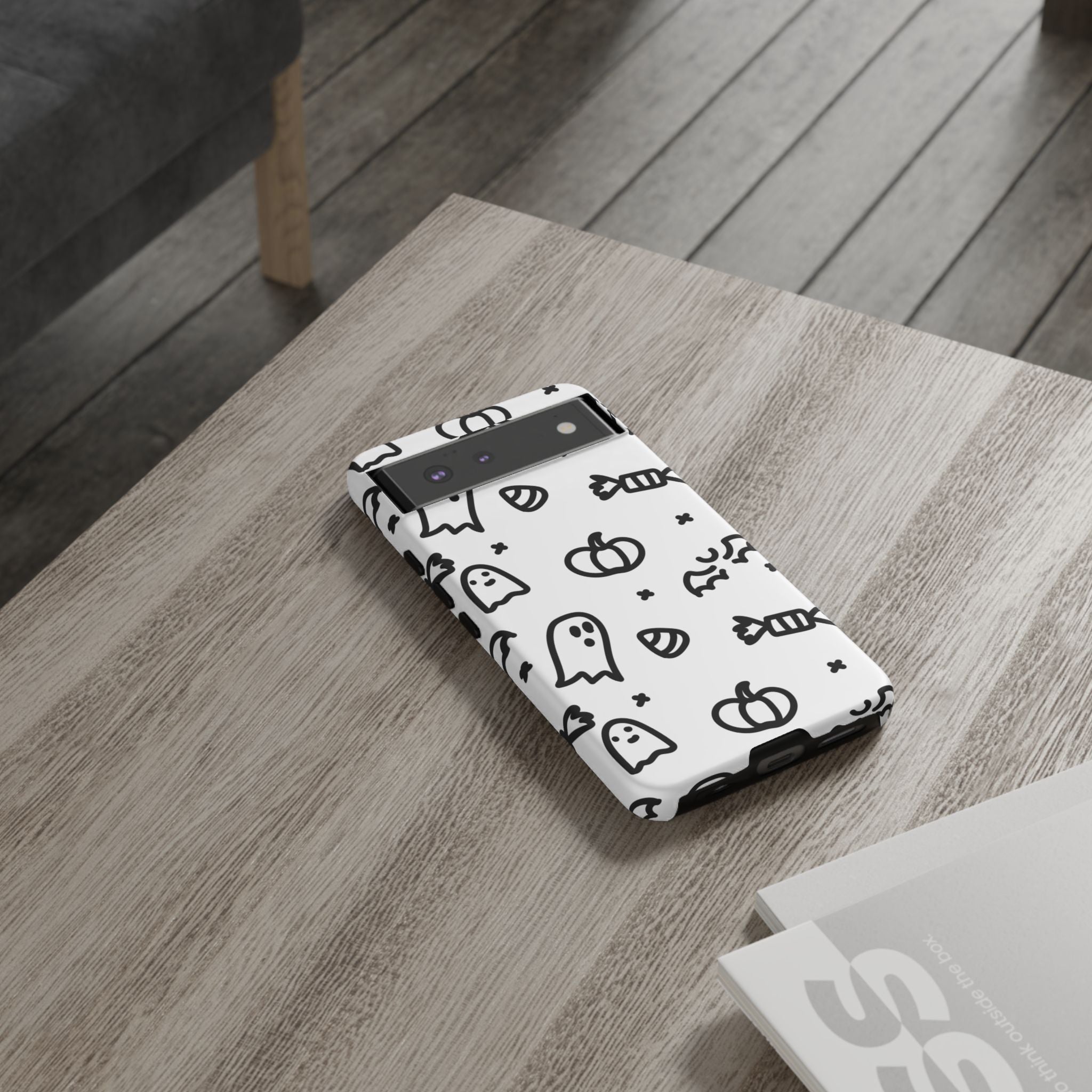 Halloween Themed Phone Case, Spooky Ghosts and Pumpkins, Fall Decor, Costume Party, Trick or Treat