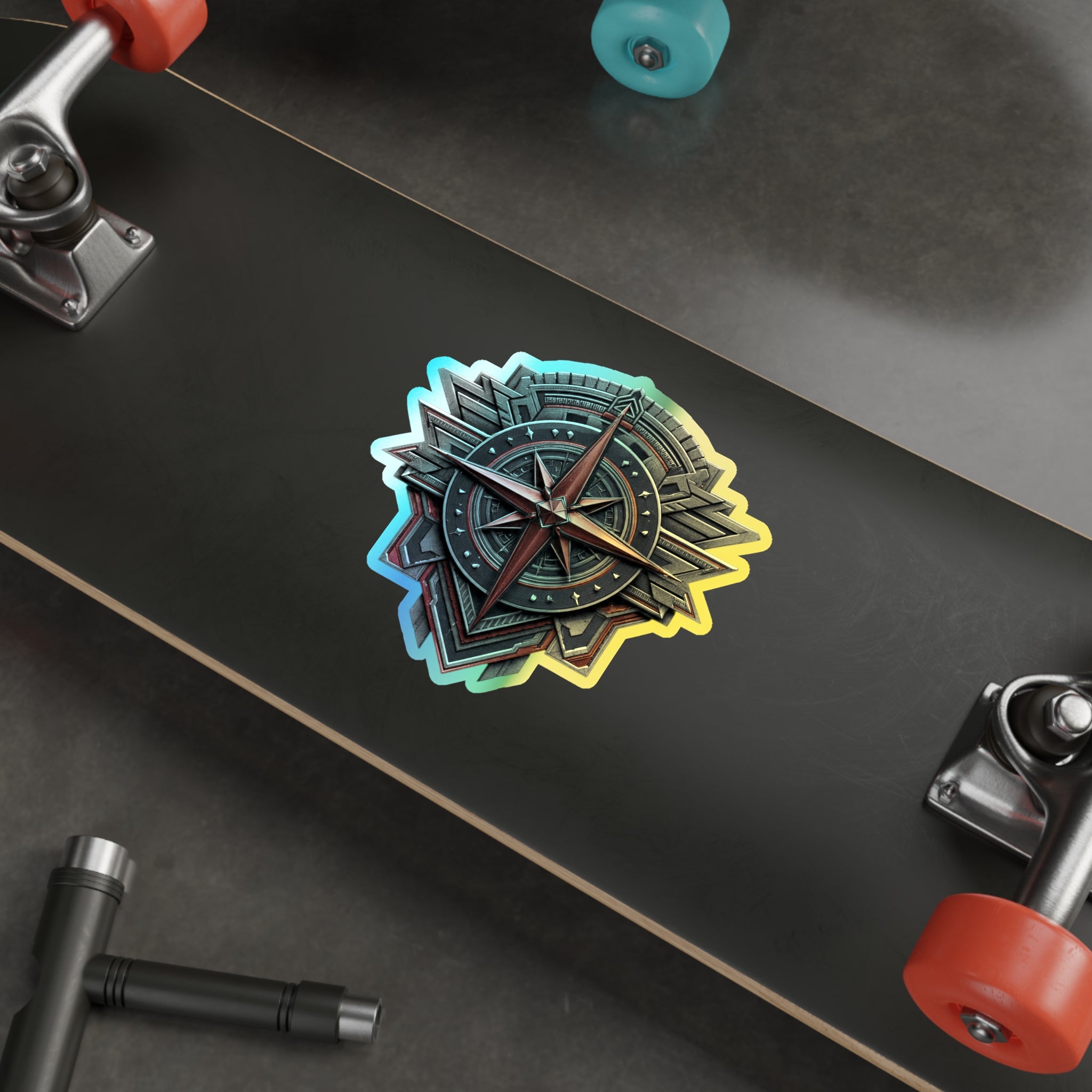 North Star Rebel Emblem Minnesota Holographic Die-cut Sticker