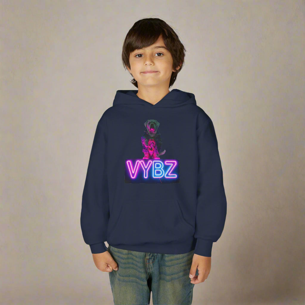 Youth Neon VYBZ Hooded Sweatshirt - Stylish, Comfortable, Gift for Teens, Streetwear, Party Wear, Cool Graphic Hoodie
