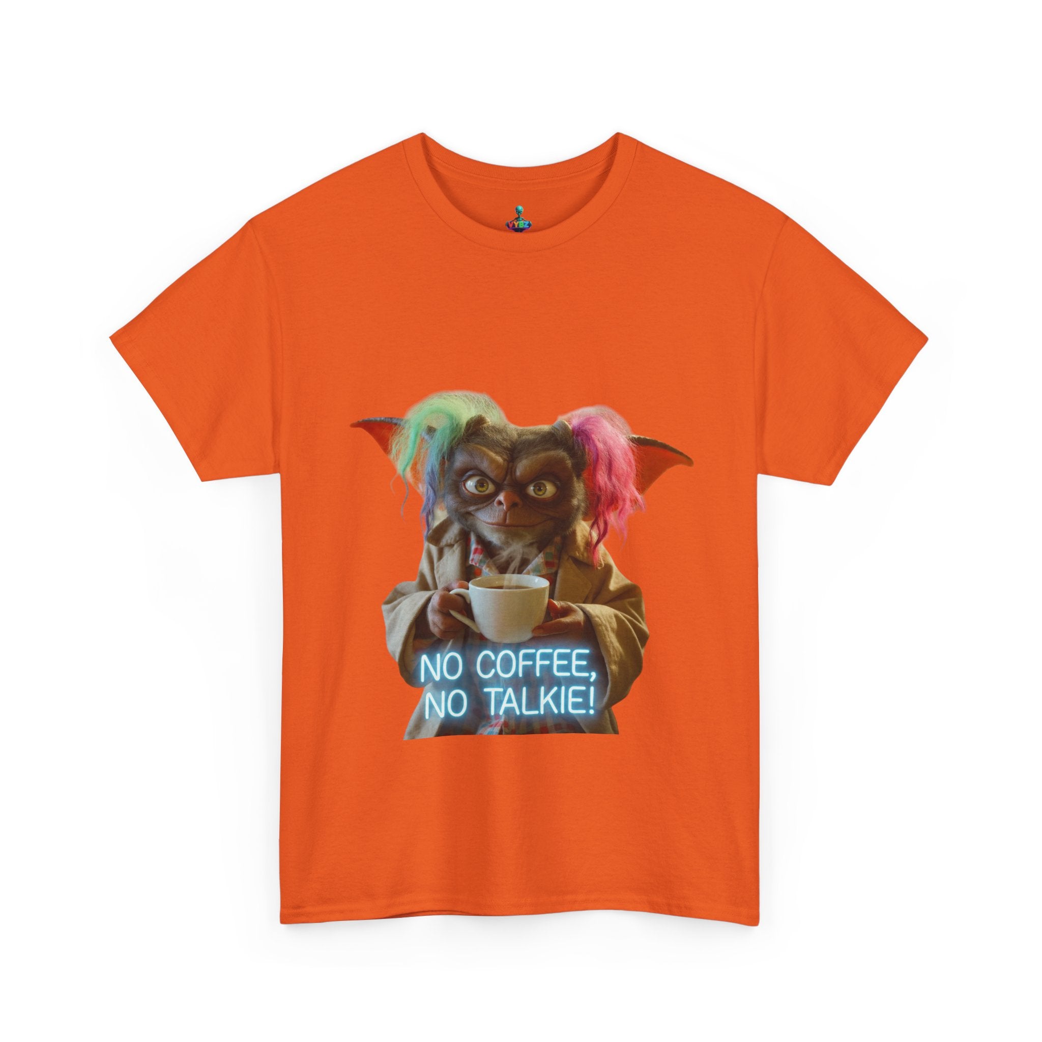 Coffee Monster Tee — “No Coffee, No Talkie” Graphic T-Shirt