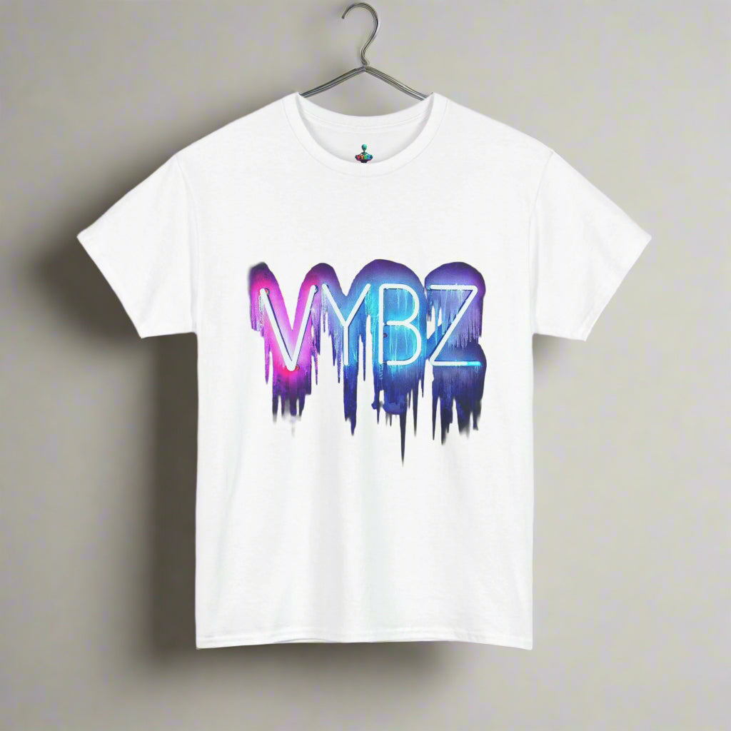 VYBZ Neon Drip Unisex Heavy Cotton Tee, Graphic Tee, Streetwear, Music Festival Shirt, Casual Wear, Gift for Friends