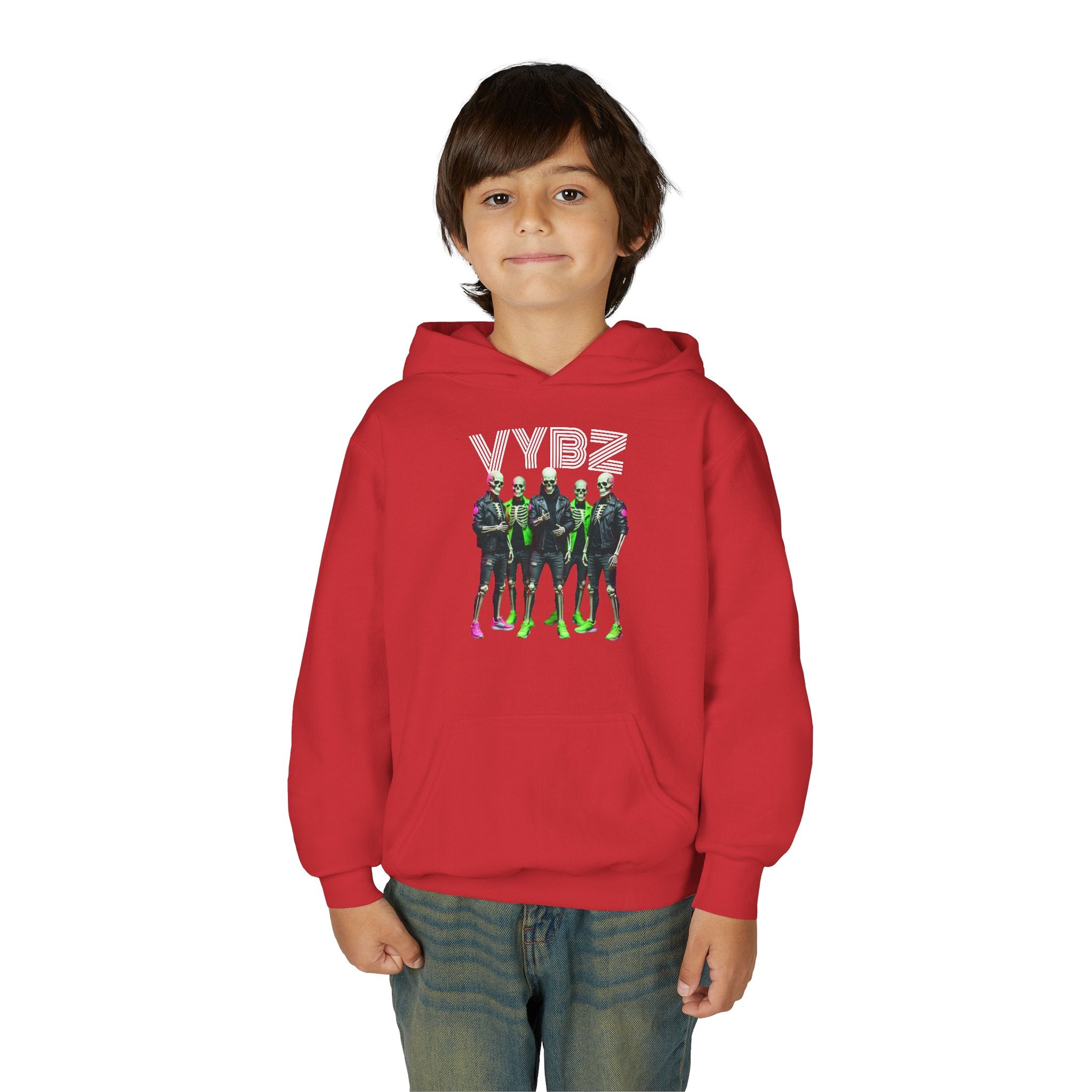 VYBZ Youth Hoodie - Stylish Heavy Blend Sweatshirt for Teens, Graphic Hooded Sweatshirt, Casual Streetwear, Birthday Gift