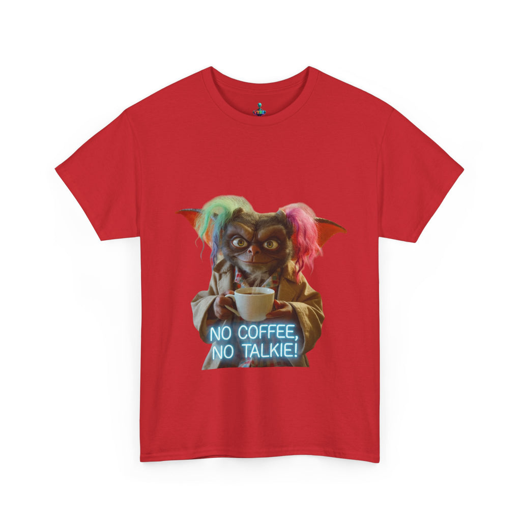 Coffee Monster Tee — “No Coffee, No Talkie” Graphic T-Shirt