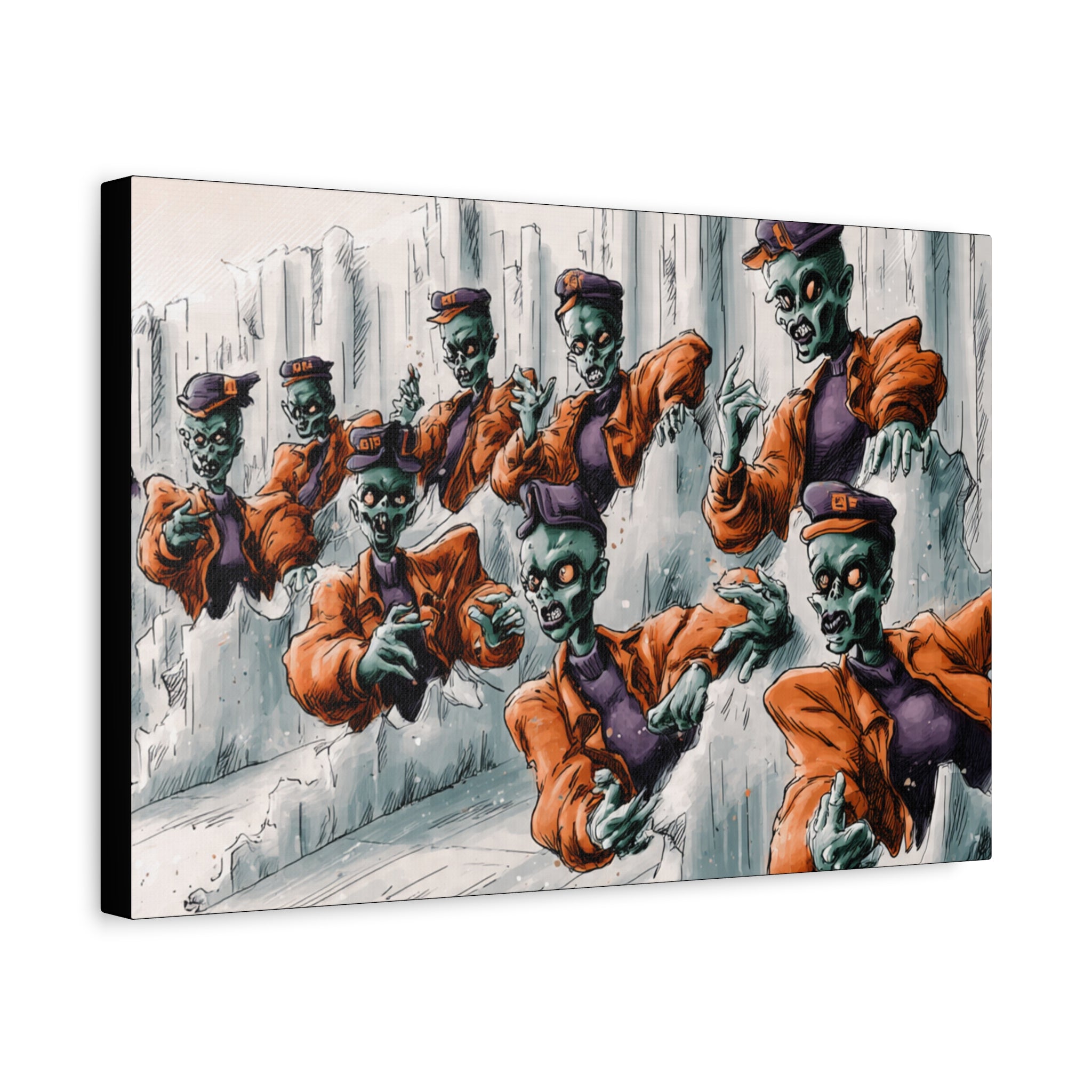 Zombie Chorus Matte Canvas Wall Art
