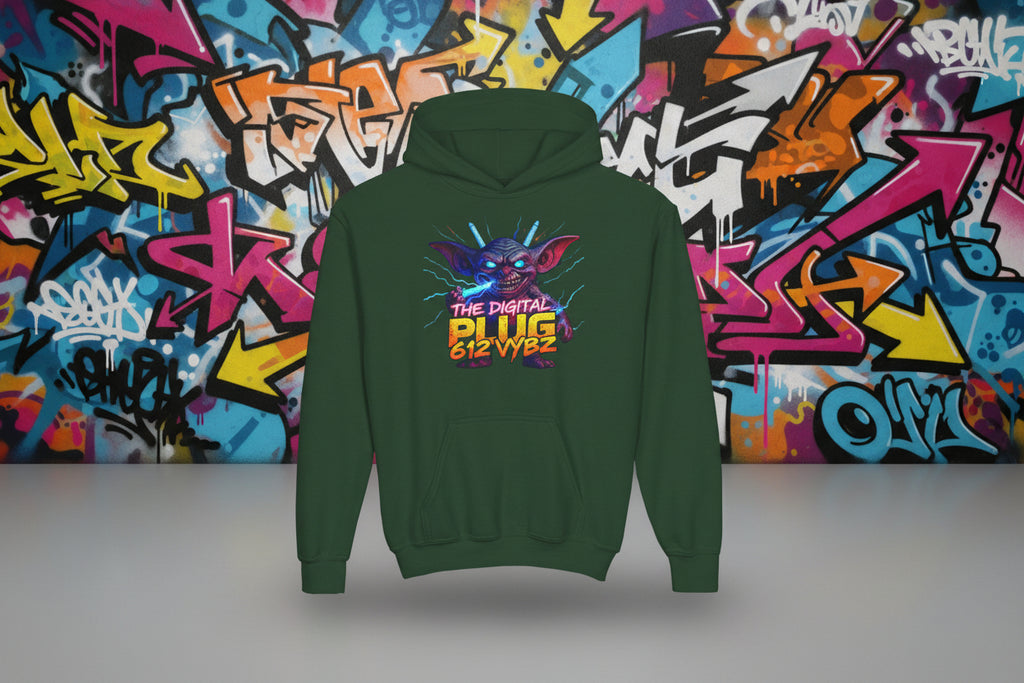 612 Misfits "Plugz" Character Youth Hoodie — Graphic Sweatshirt