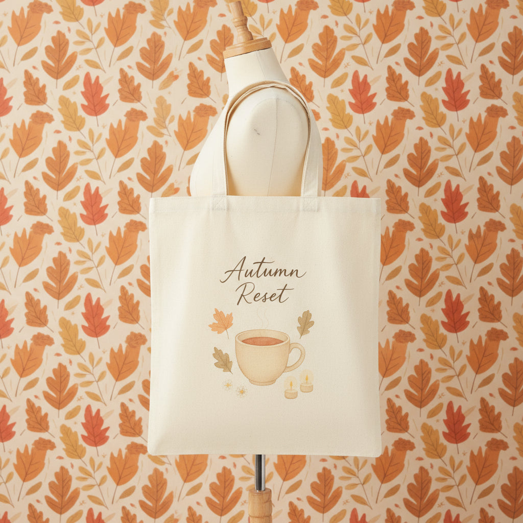 Canvas Tote Bag - Autumn Affirmation Design