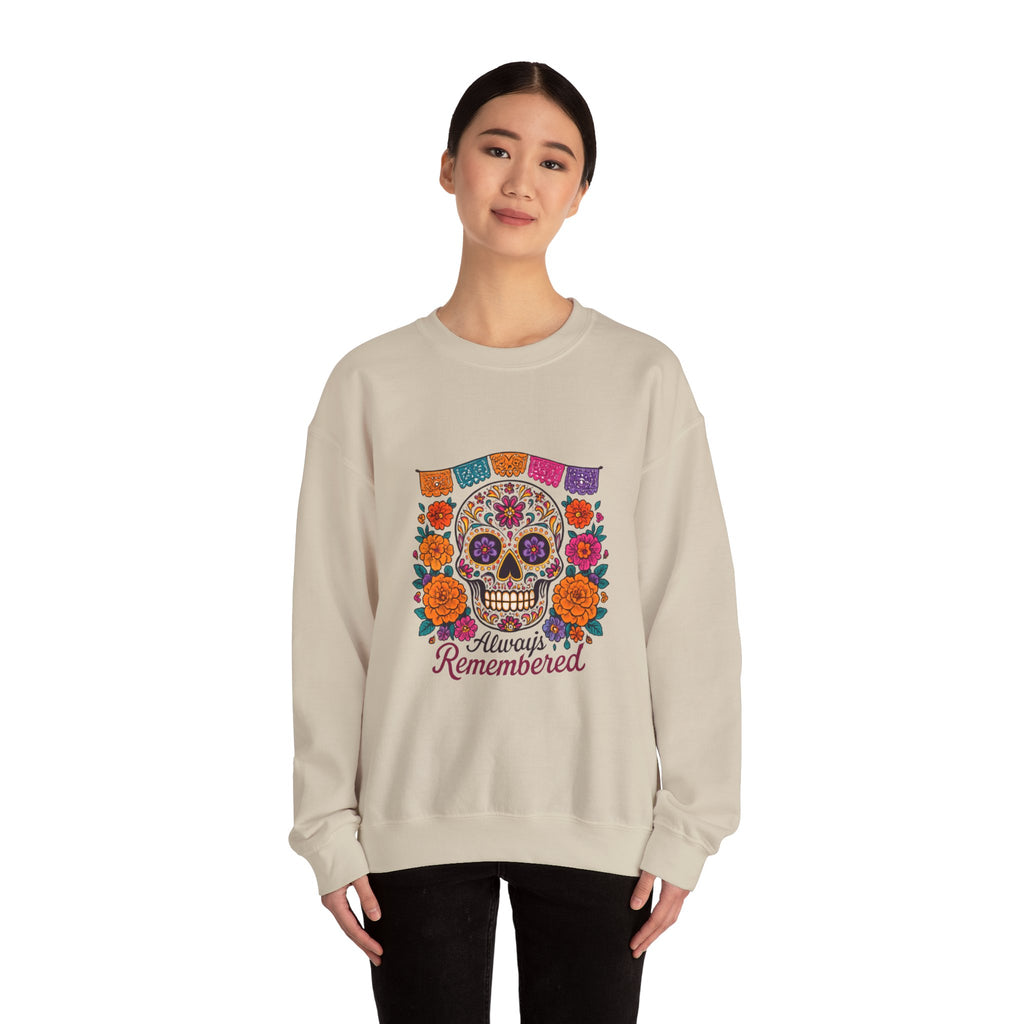 Sugar-skull Crewneck Sweatshirt - Dia de los Muertos Design