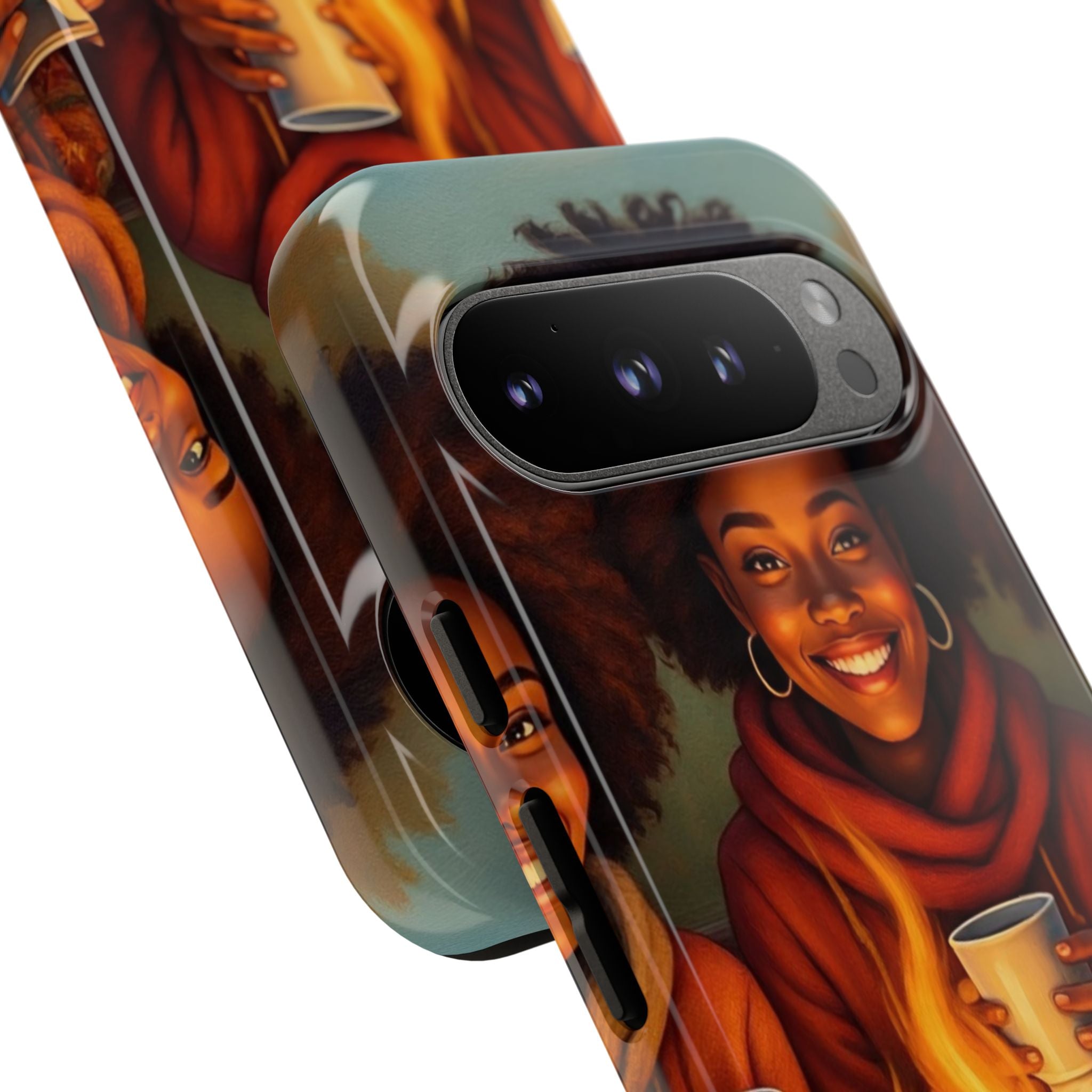 Cozy Phone Case for Campfire Lovers, Tough Cases with Inspirational Design, Perfect Gift for Friends, Birthday Present, Nature Vibe