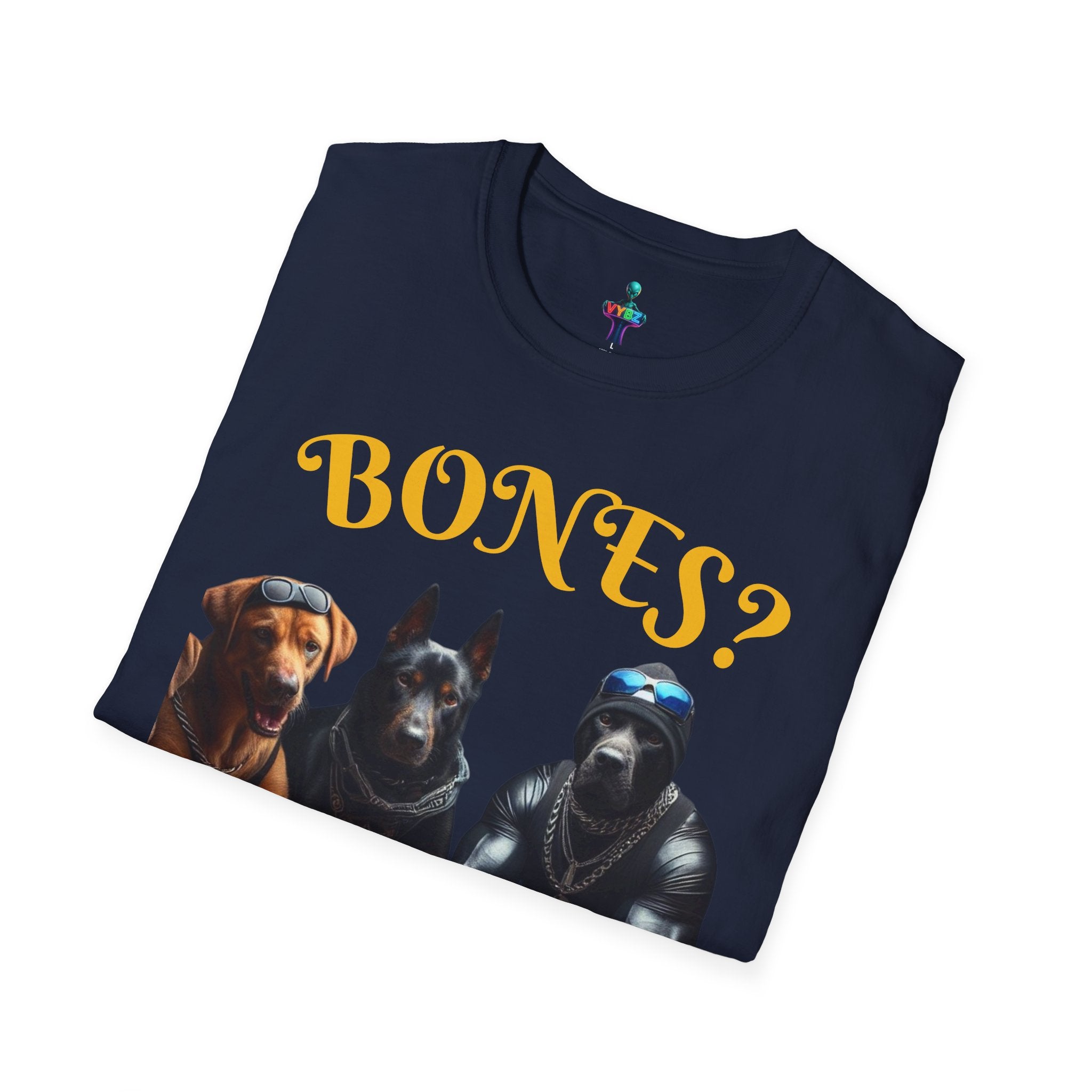 Softstyle T-Shirt with VYBZ Dogs Playing Dominos Urban Slang Design