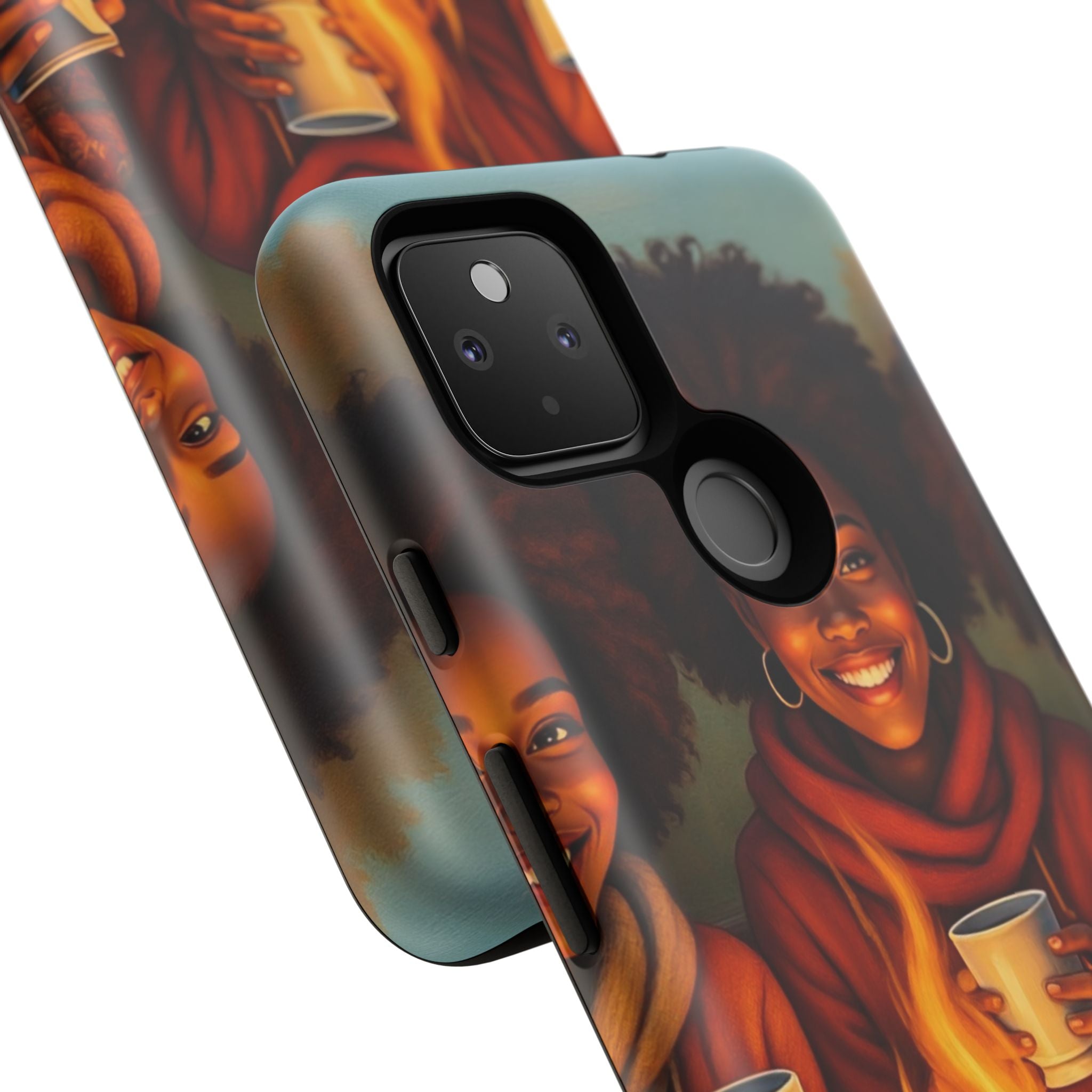 Cozy Phone Case for Campfire Lovers, Tough Cases with Inspirational Design, Perfect Gift for Friends, Birthday Present, Nature Vibe