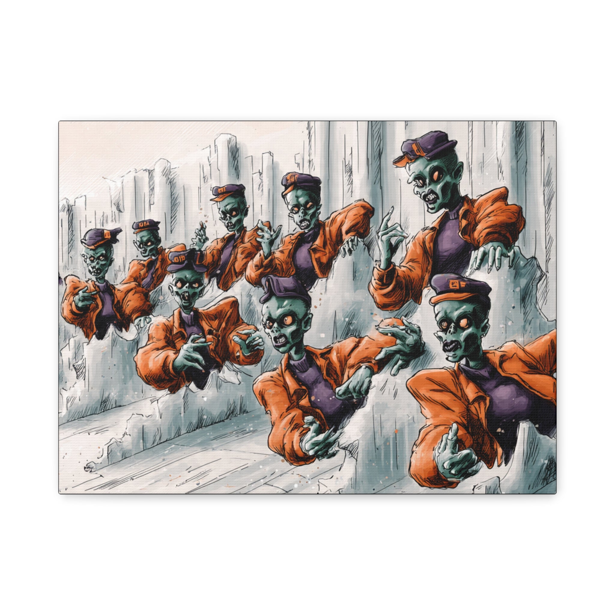 Zombie Chorus Matte Canvas Wall Art