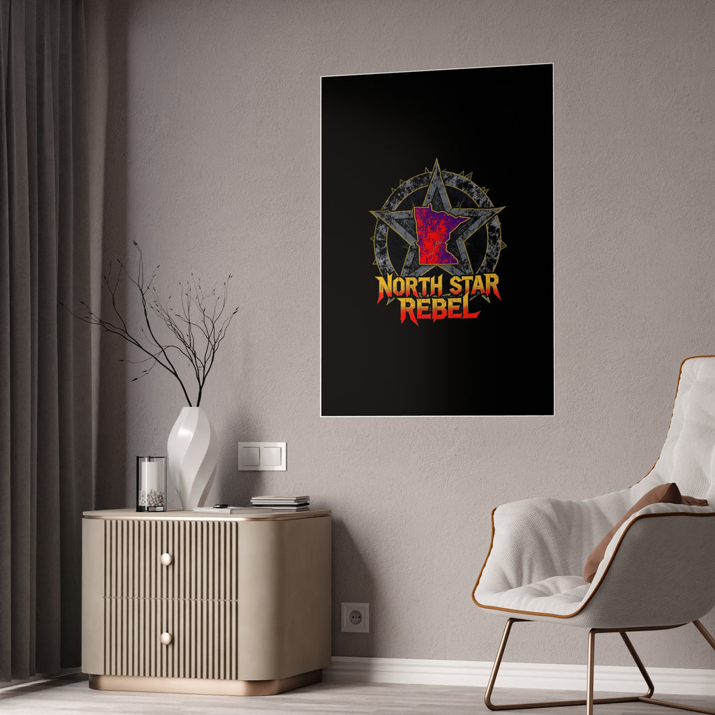 North Star Rebel Gloss Poster — Retro Punk Wall Art