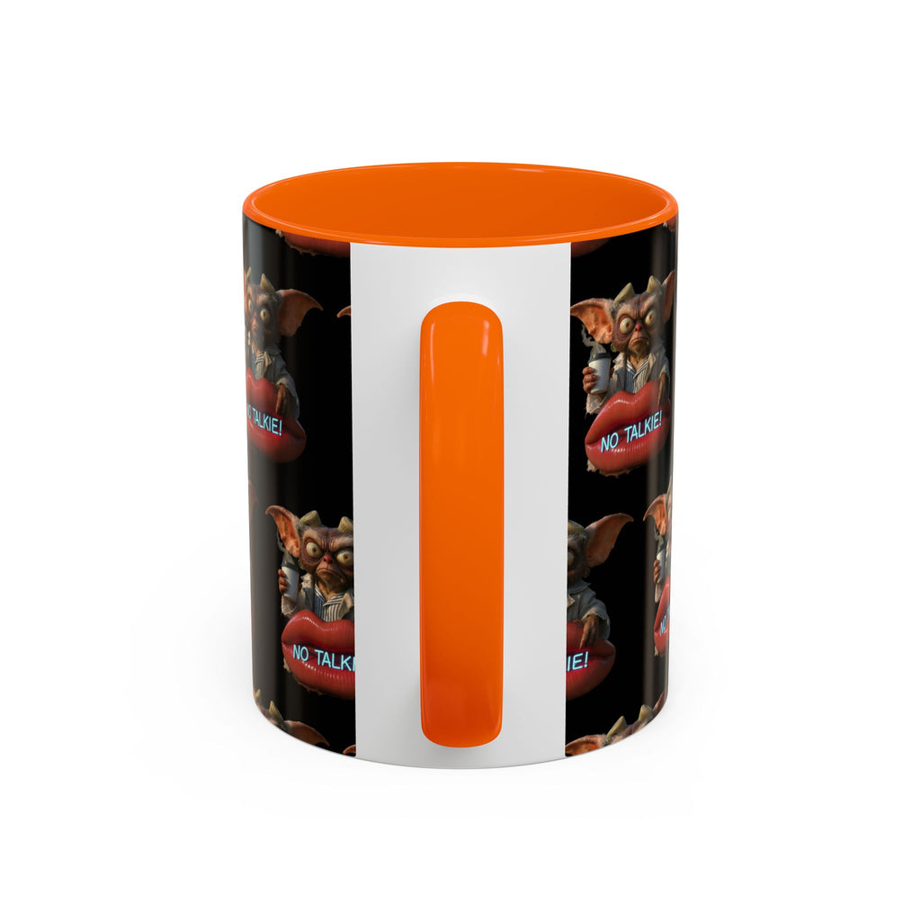No Talkie Coffee Mug — Funny Grumpy Creature Accent Mug (11/15oz)