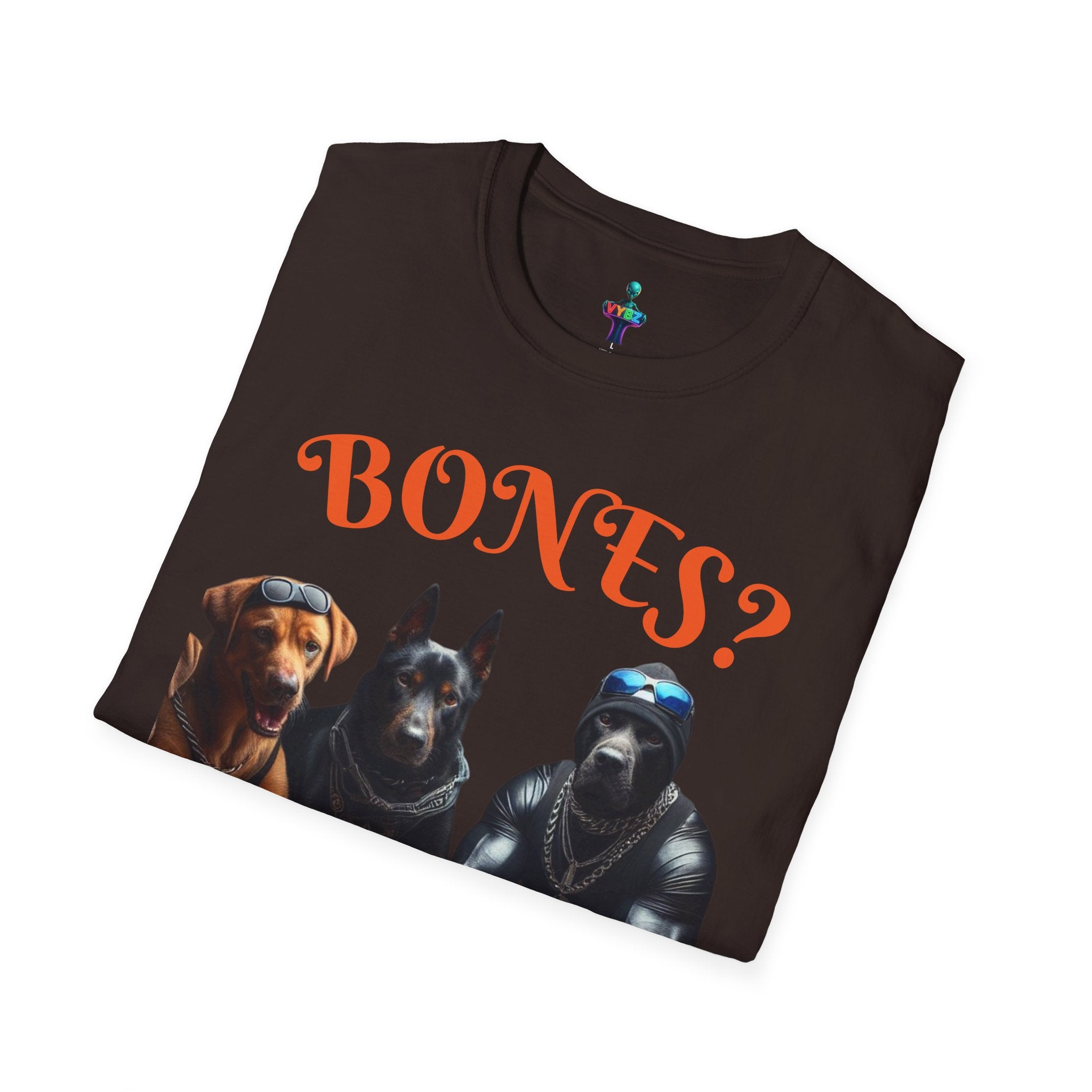 Softstyle T-Shirt with VYBZ Dogs Playing Dominos Urban Slang Design