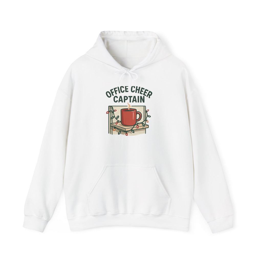 Office Cheer Captain Hoodie — Festive Holiday Mug Christmas Sweatshirt