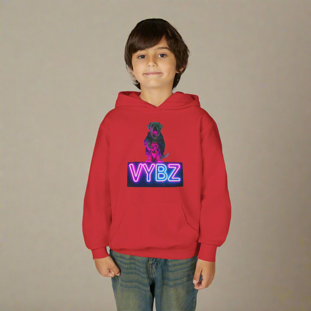 Youth Neon VYBZ Hooded Sweatshirt - Stylish, Comfortable, Gift for Teens, Streetwear, Party Wear, Cool Graphic Hoodie