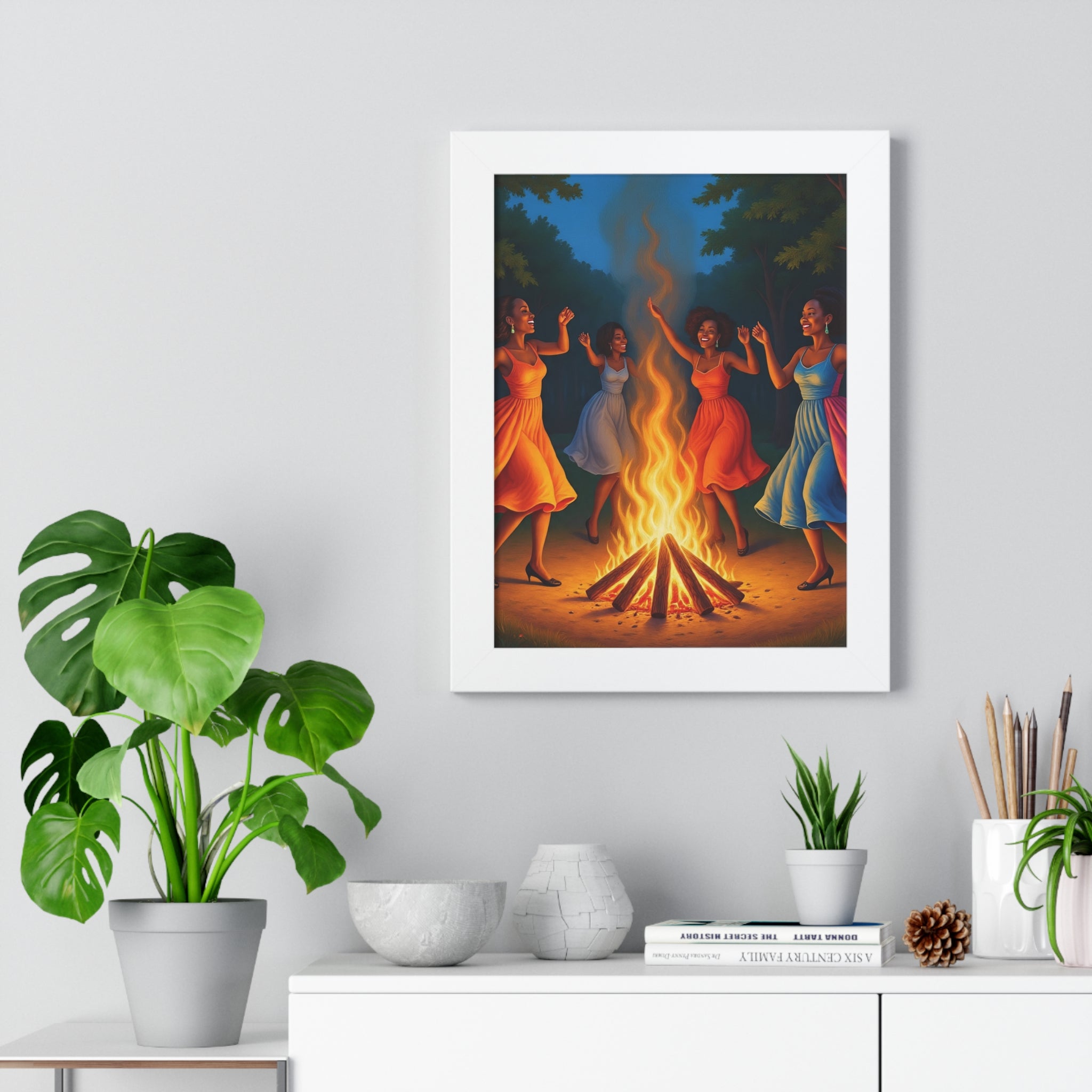Vertical Poster - African American Women Dance Party Design