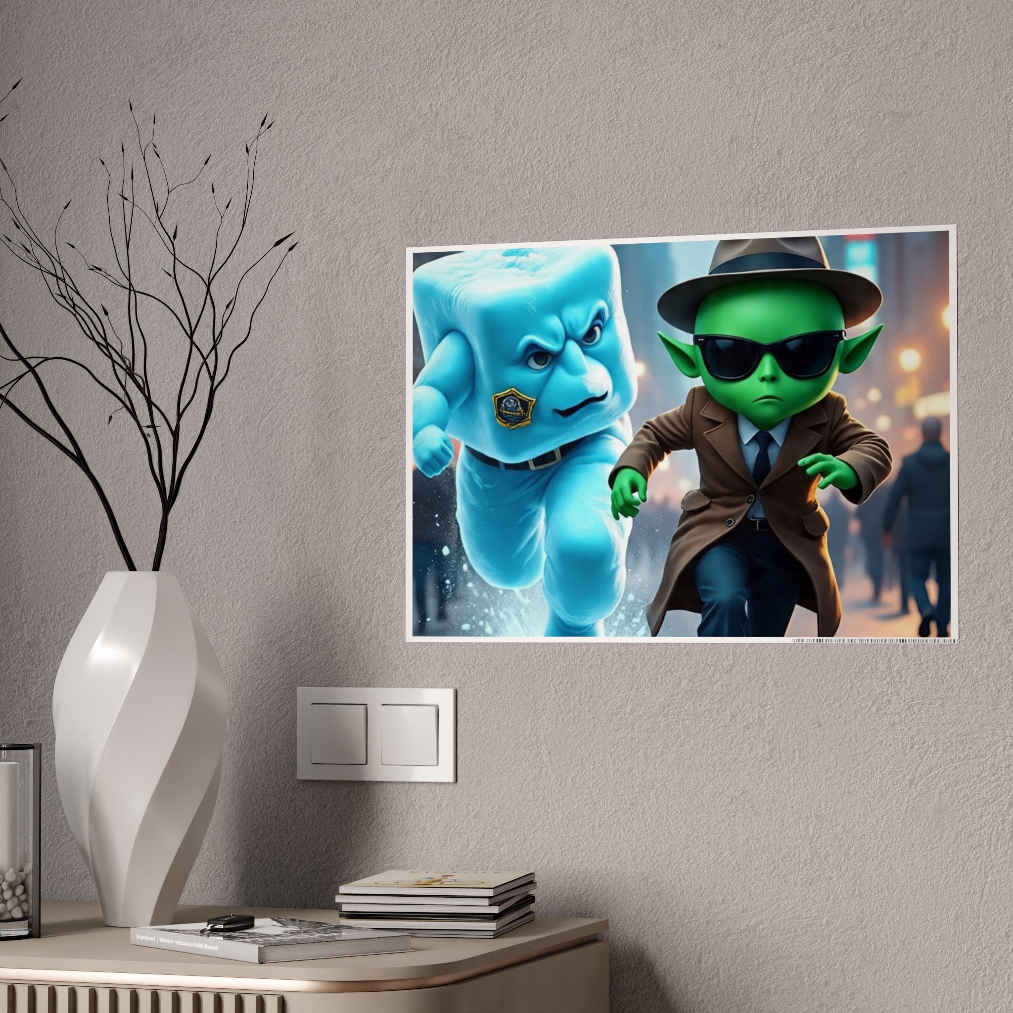 Alien Ice Glossy Art Posters