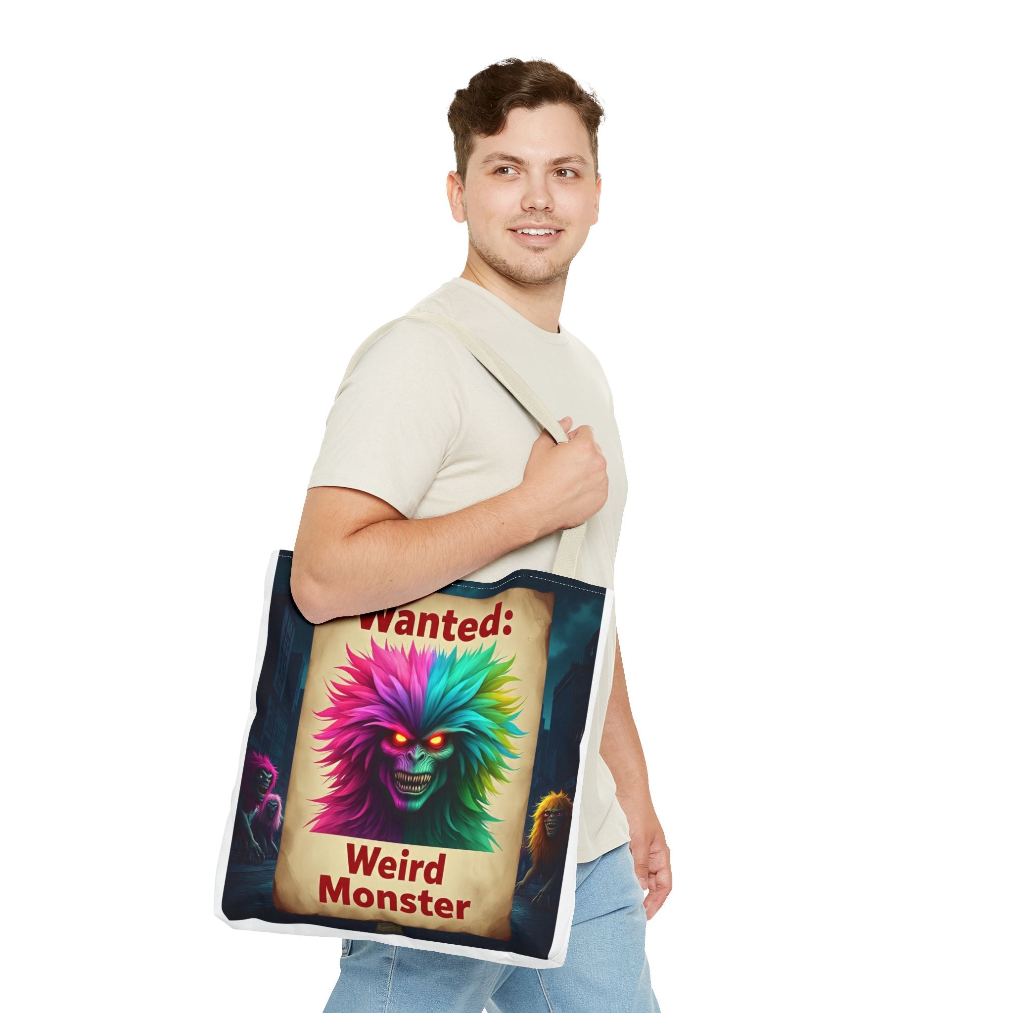 VYBZ Wanted Monster Print Tote Bag