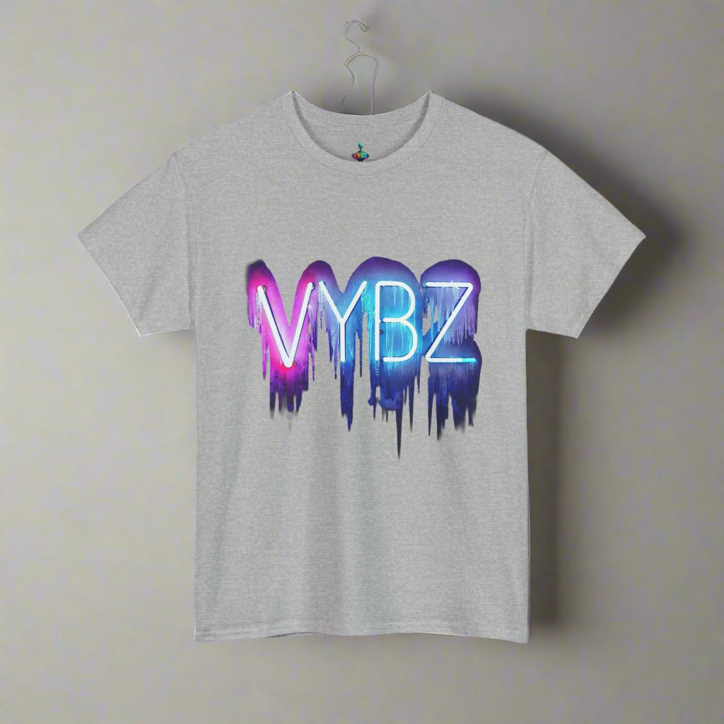 VYBZ Neon Drip Unisex Heavy Cotton Tee, Graphic Tee, Streetwear, Music Festival Shirt, Casual Wear, Gift for Friends