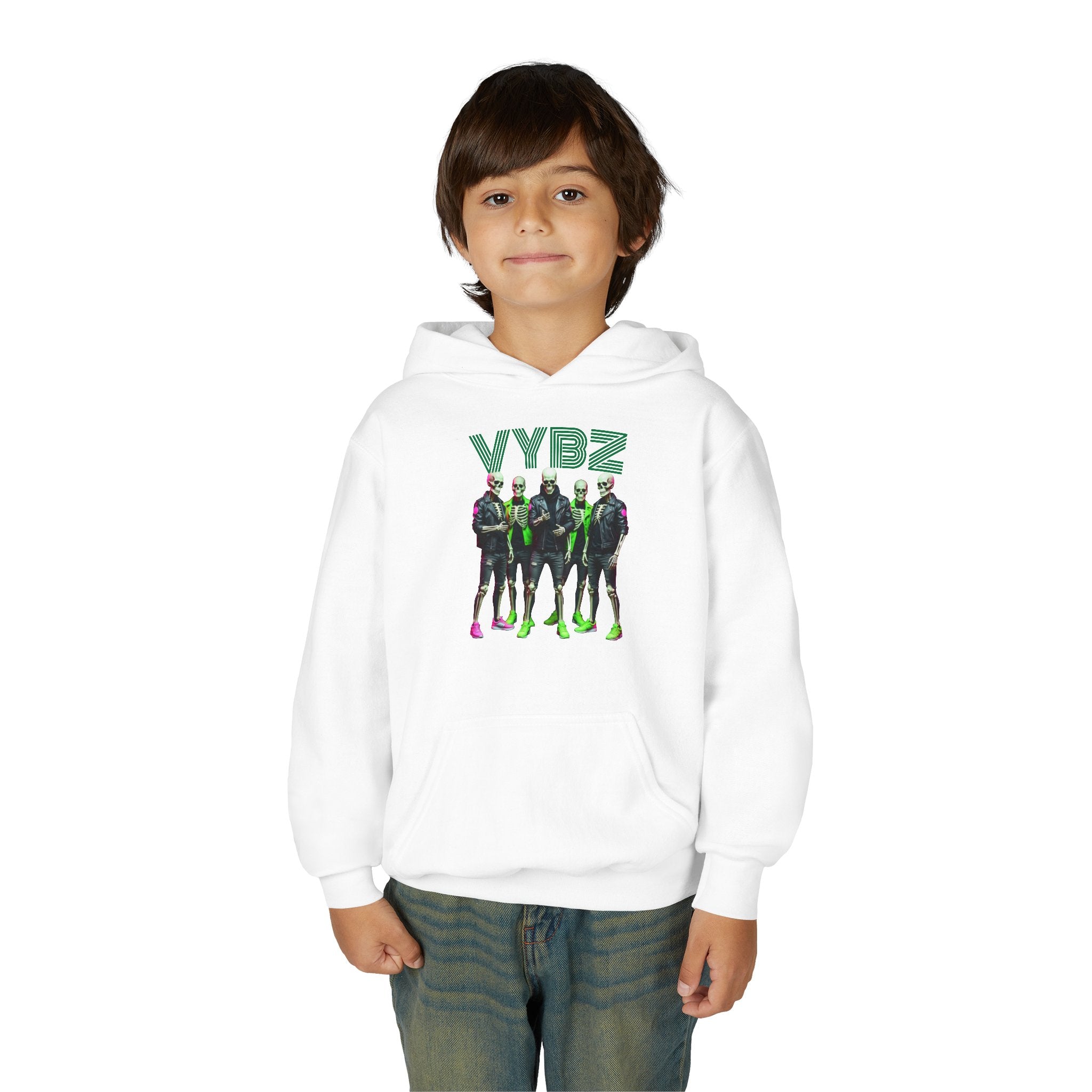 VYBZ Youth Hoodie - Stylish Heavy Blend Sweatshirt for Teens, Graphic Hooded Sweatshirt, Casual Streetwear, Birthday Gift
