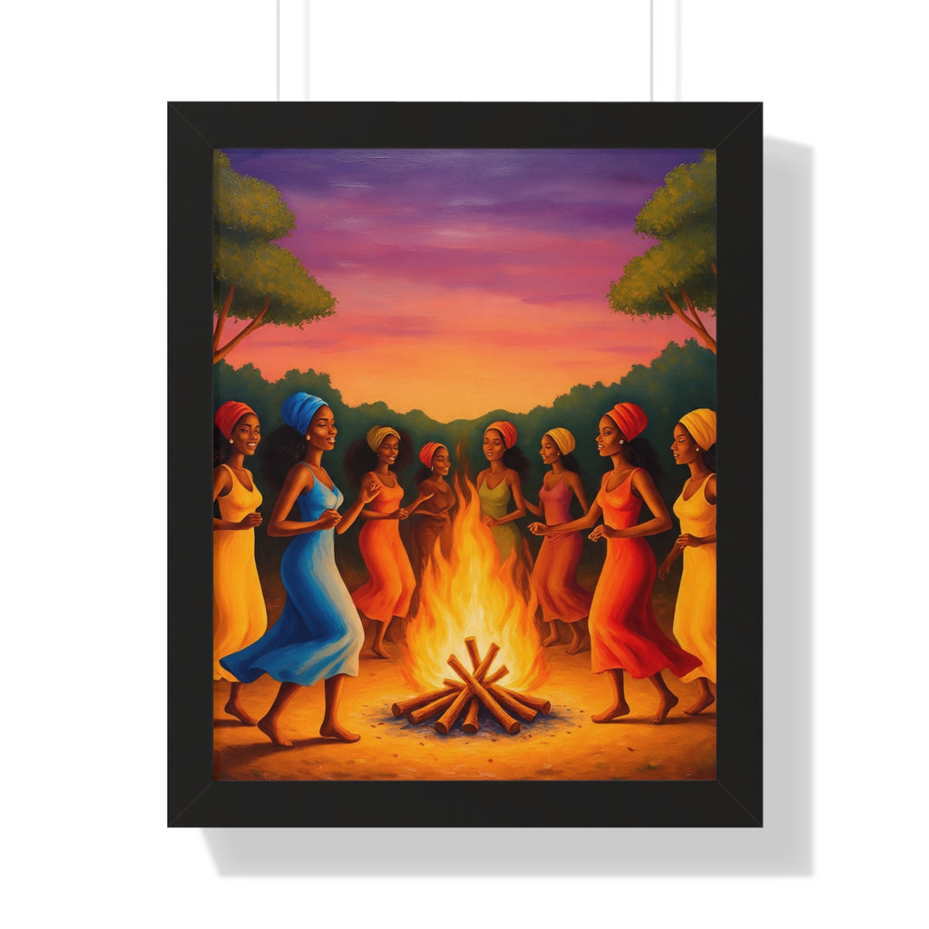 African Women Dance Party Celebration Poster