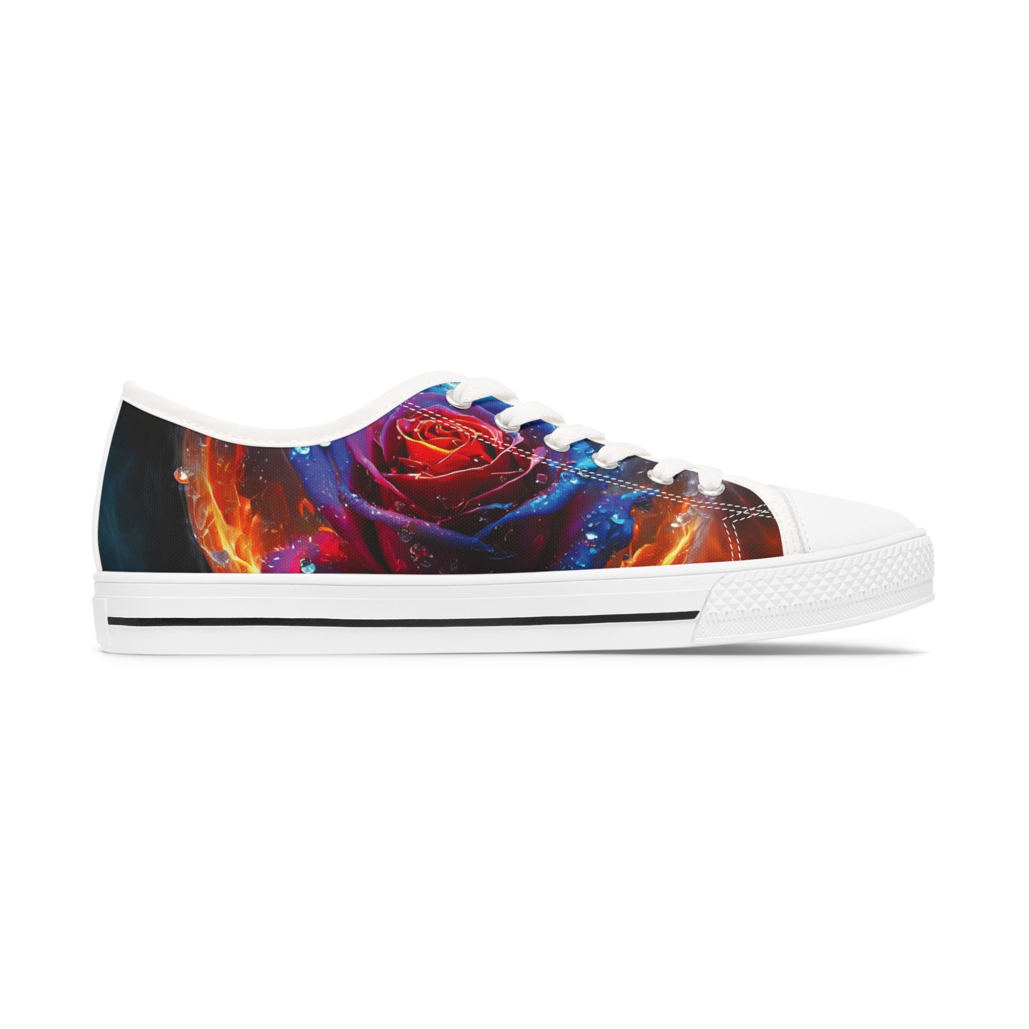 Vibrant Rose Pattern Sneakers