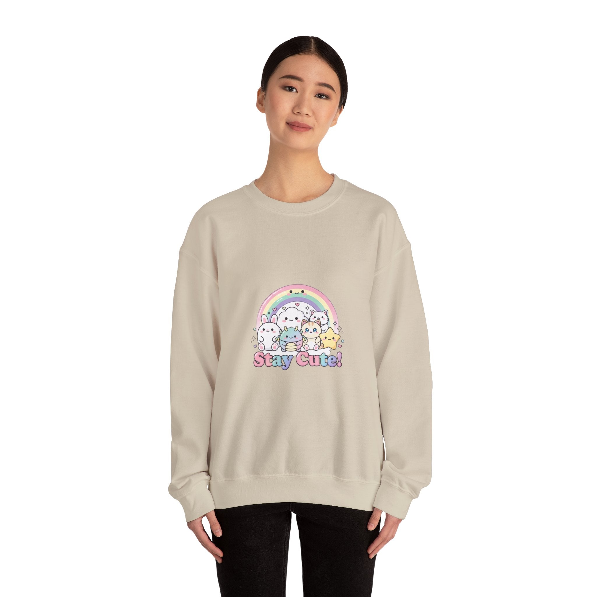 Candy Kawaii Rainbow Crewneck Sweatshirt | pastel kawaii aesthetic