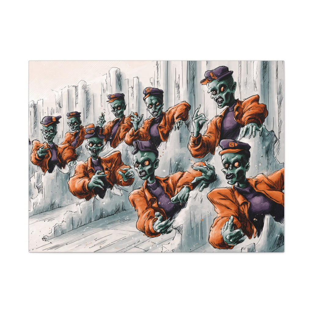 Zombie Chorus Matte Canvas Wall Art