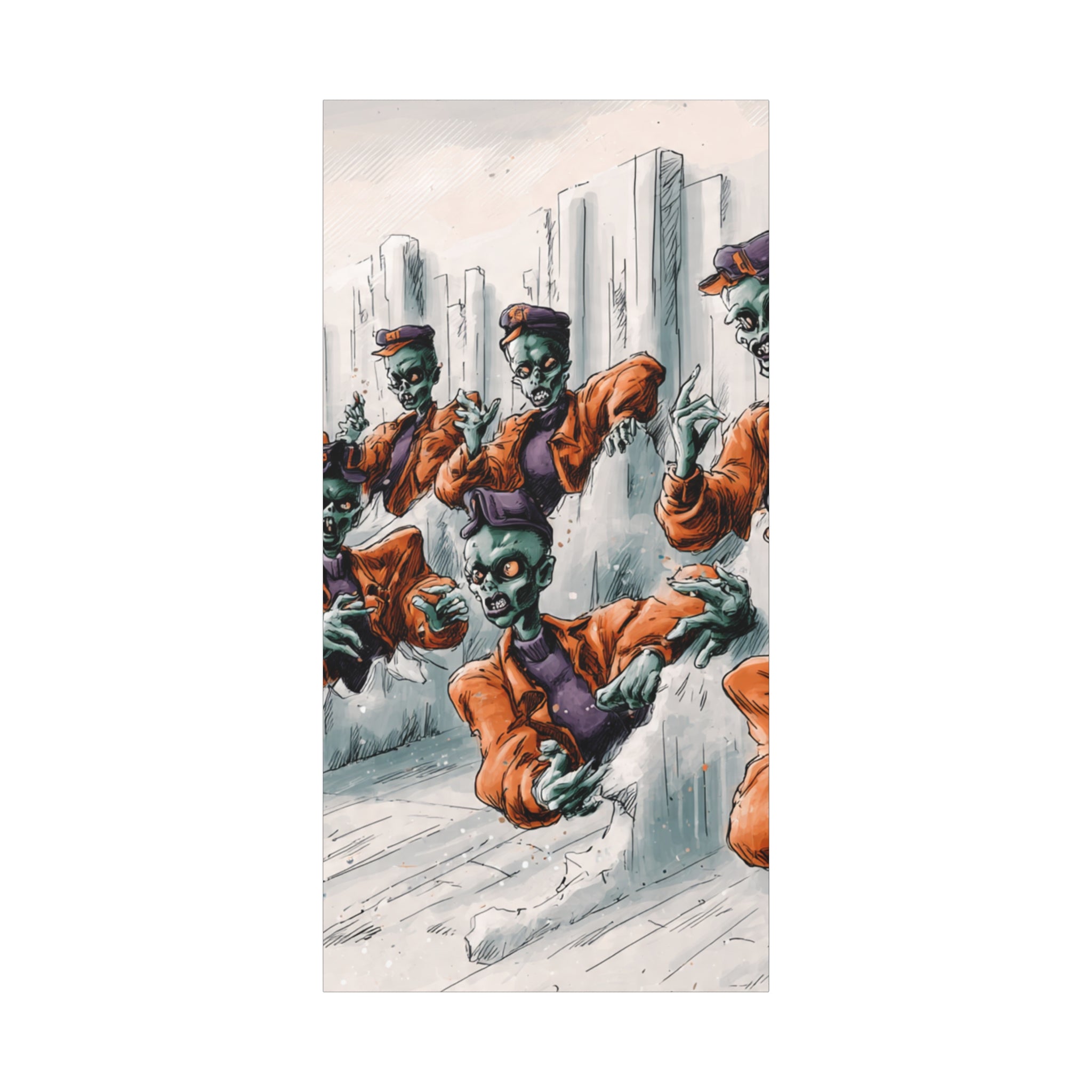 Zombie Chorus Matte Canvas Wall Art