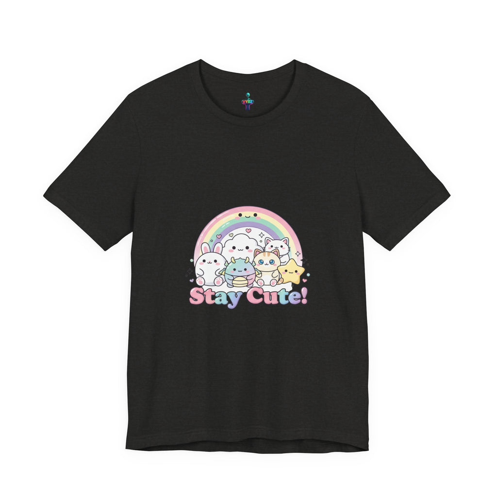 Pastel Kawaii Rainbow 'Stay Cute' Tee | candy kawaii, pastel rainbow