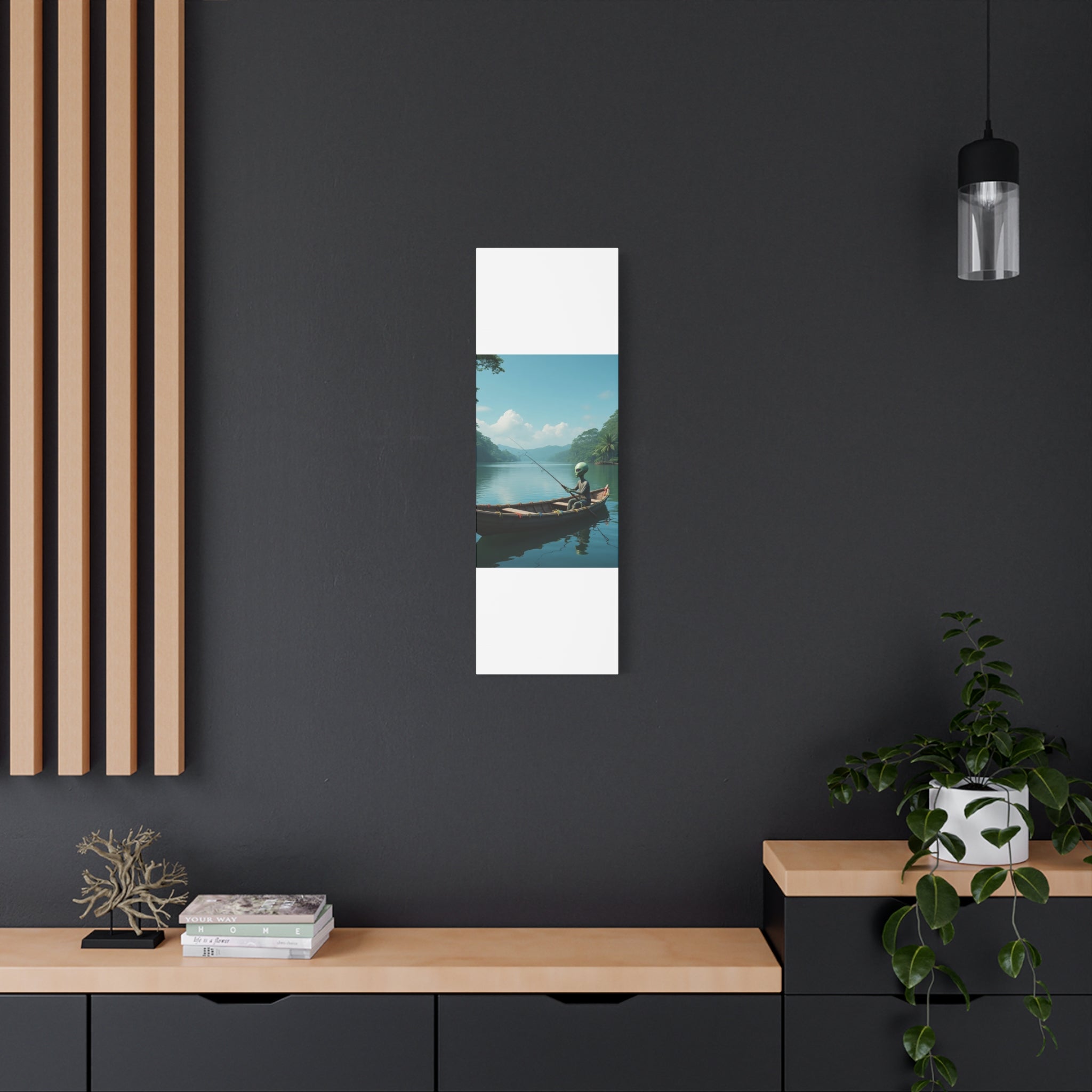 Alien Fishing Canvas Art