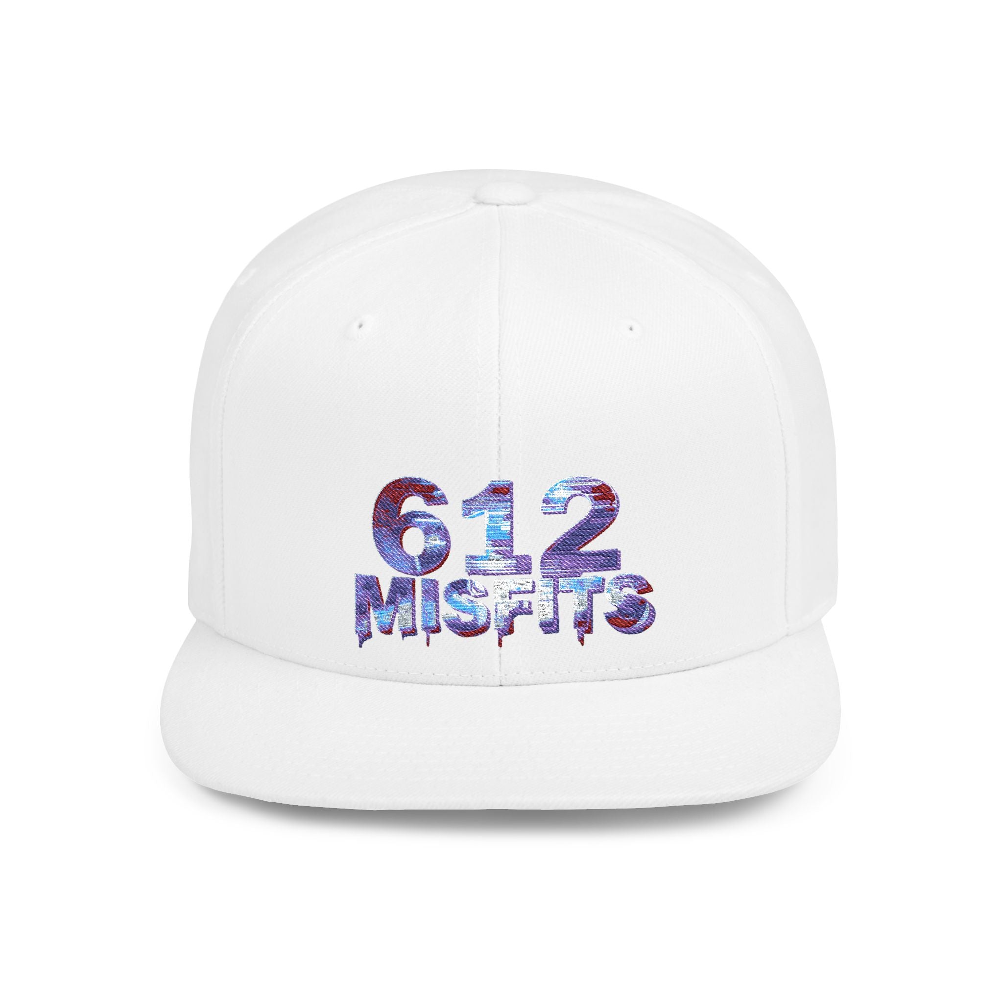 612 Misfits Flat Bill Snapback Hat – Retro Graphic Streetwear Cap
