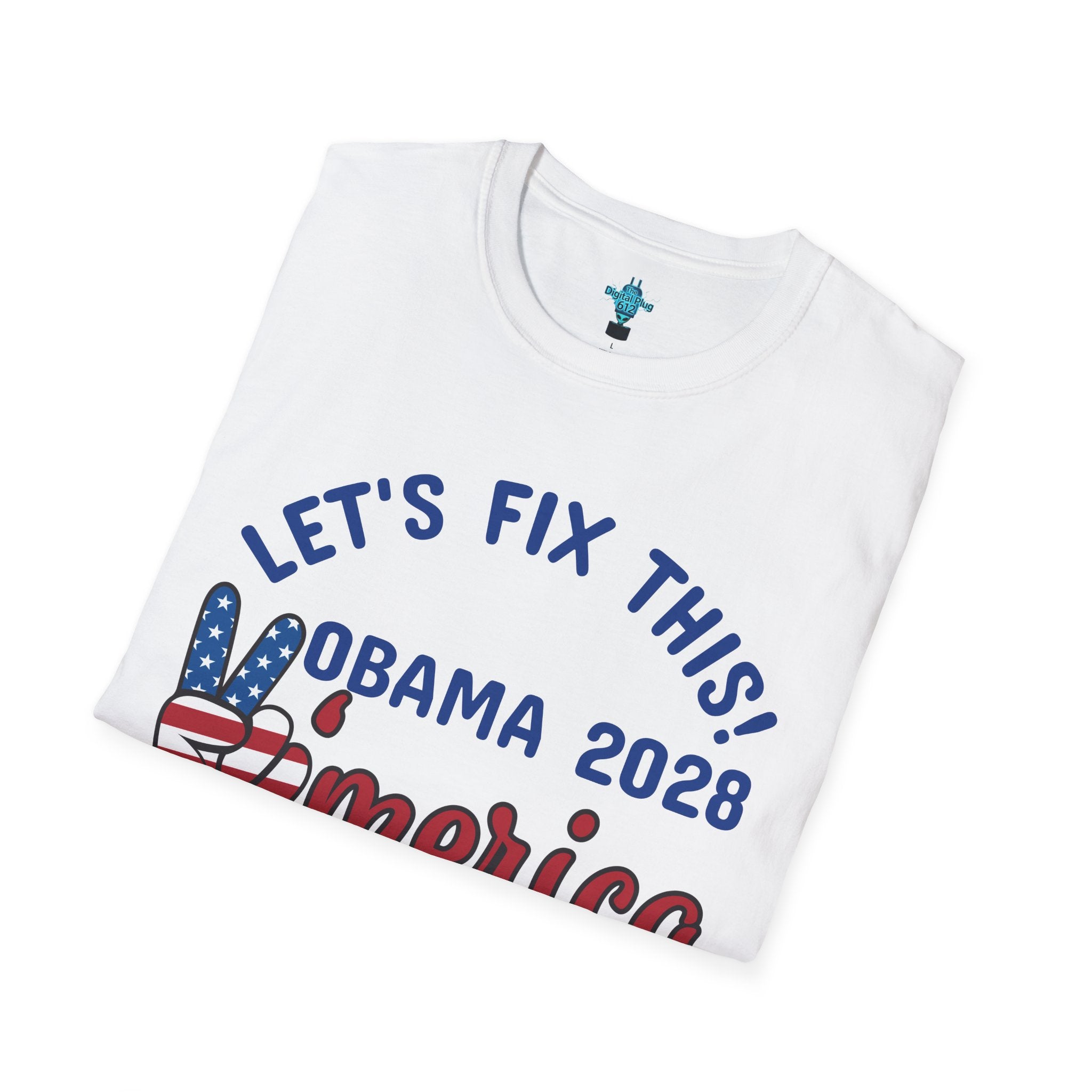VYBZ Obama 2028 Unisex Softstyle T-Shirt, Casual Wear, Political Statement Tee, Gift for Activists, Election Merchandise