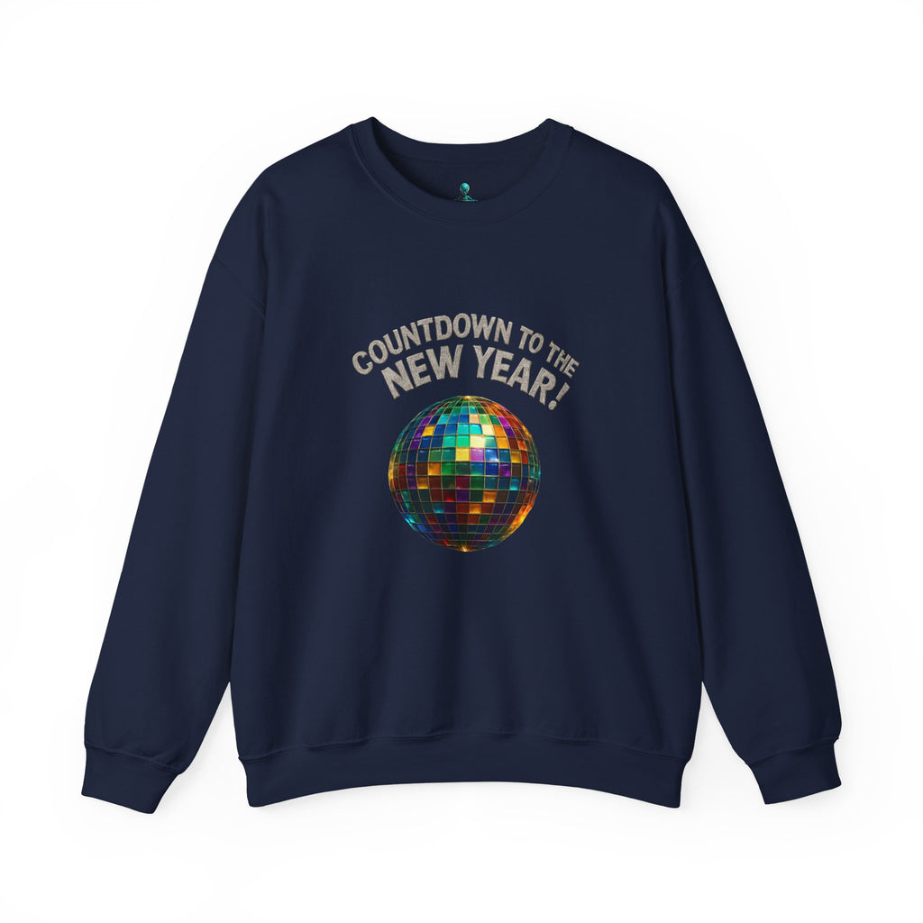 New Year Countdown Sweatshirt — Disco Ball Graphic Crewneck