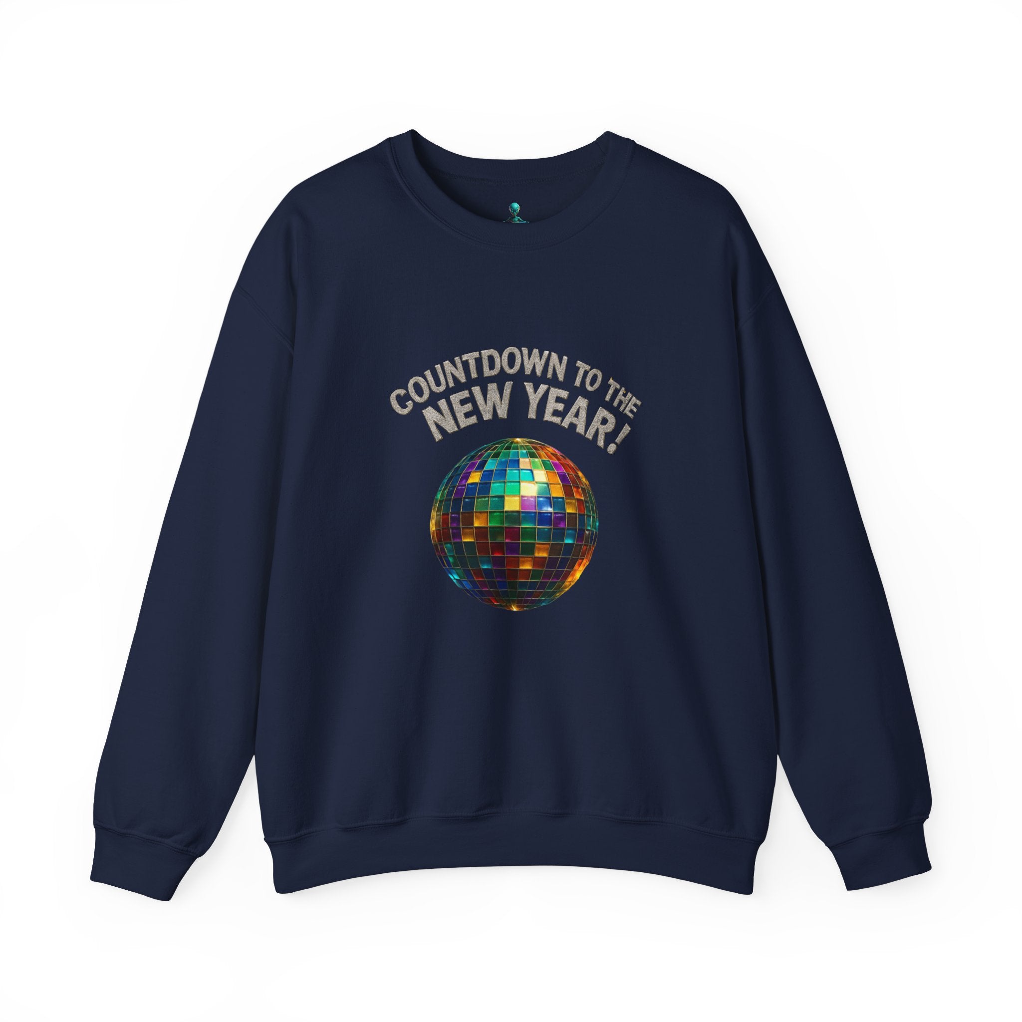 New Year Countdown Sweatshirt — Disco Ball Graphic Crewneck