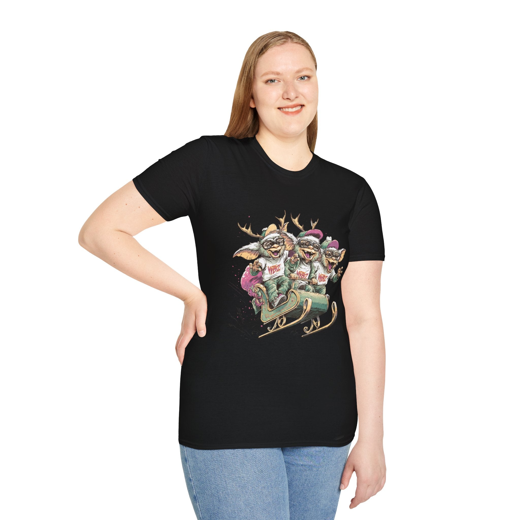 Christmas Gremlin Trio Sleigh T-Shirt